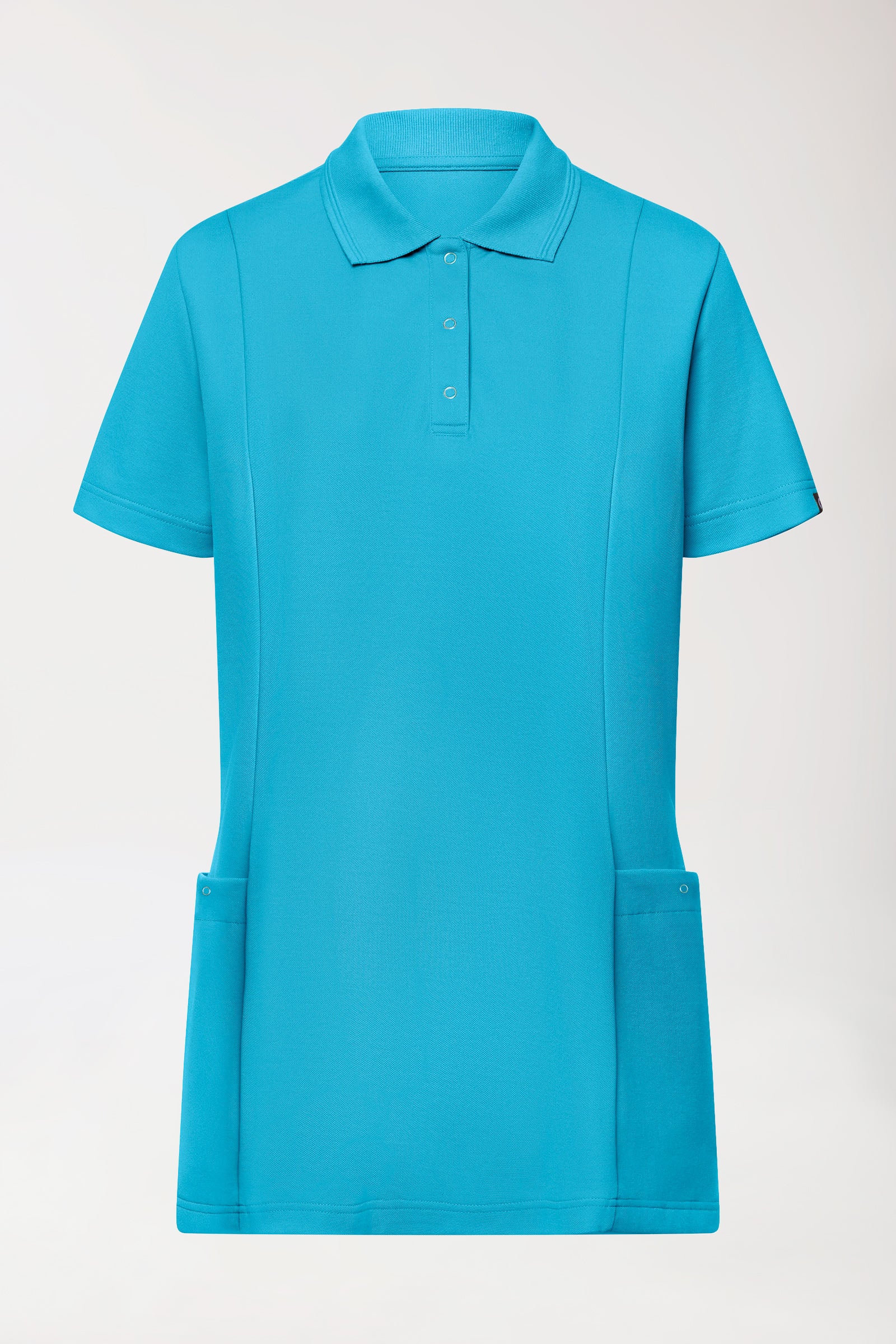 COMFY FLEX Stretch oversteektuniek dames - polokraag turquoise