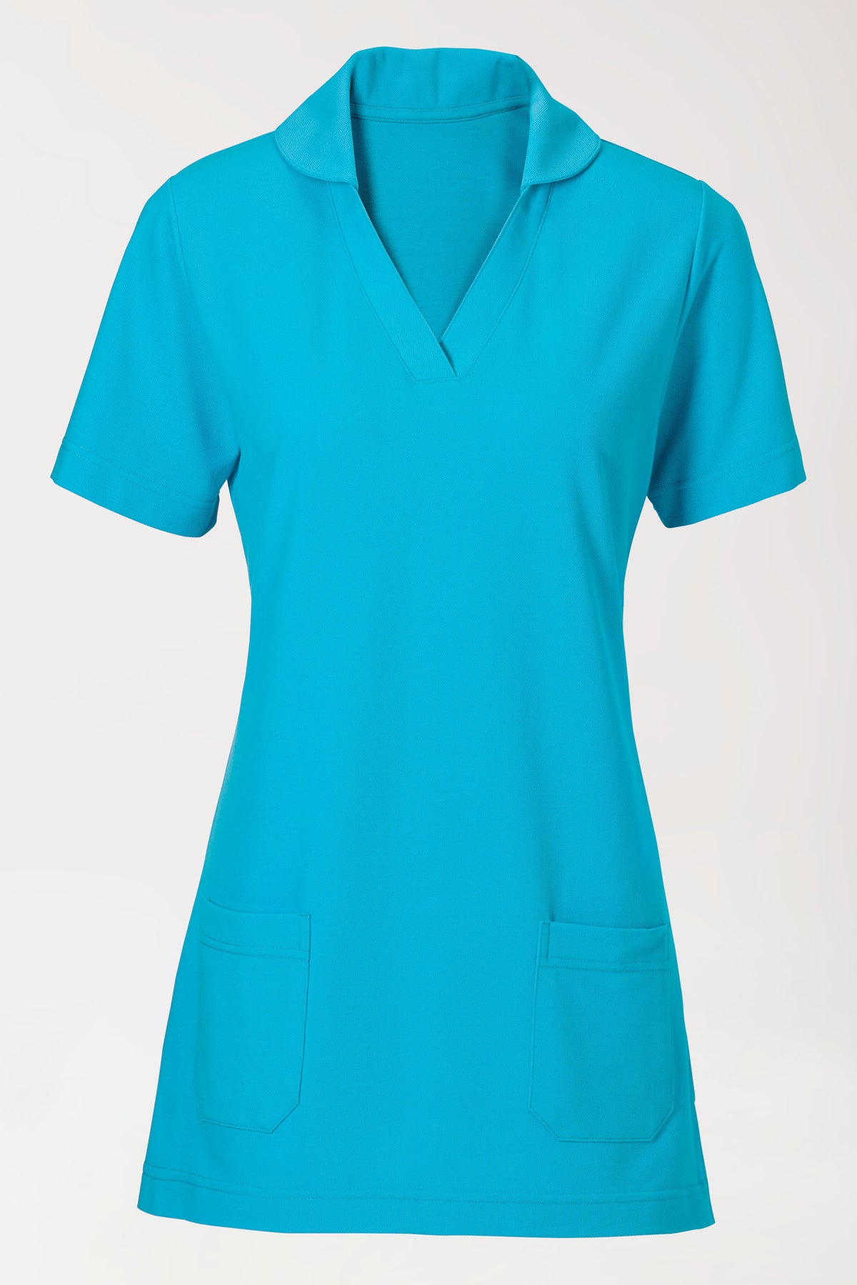 COMFY FLEX stretch oversteektuniek dames - sjaalkraag turquoise