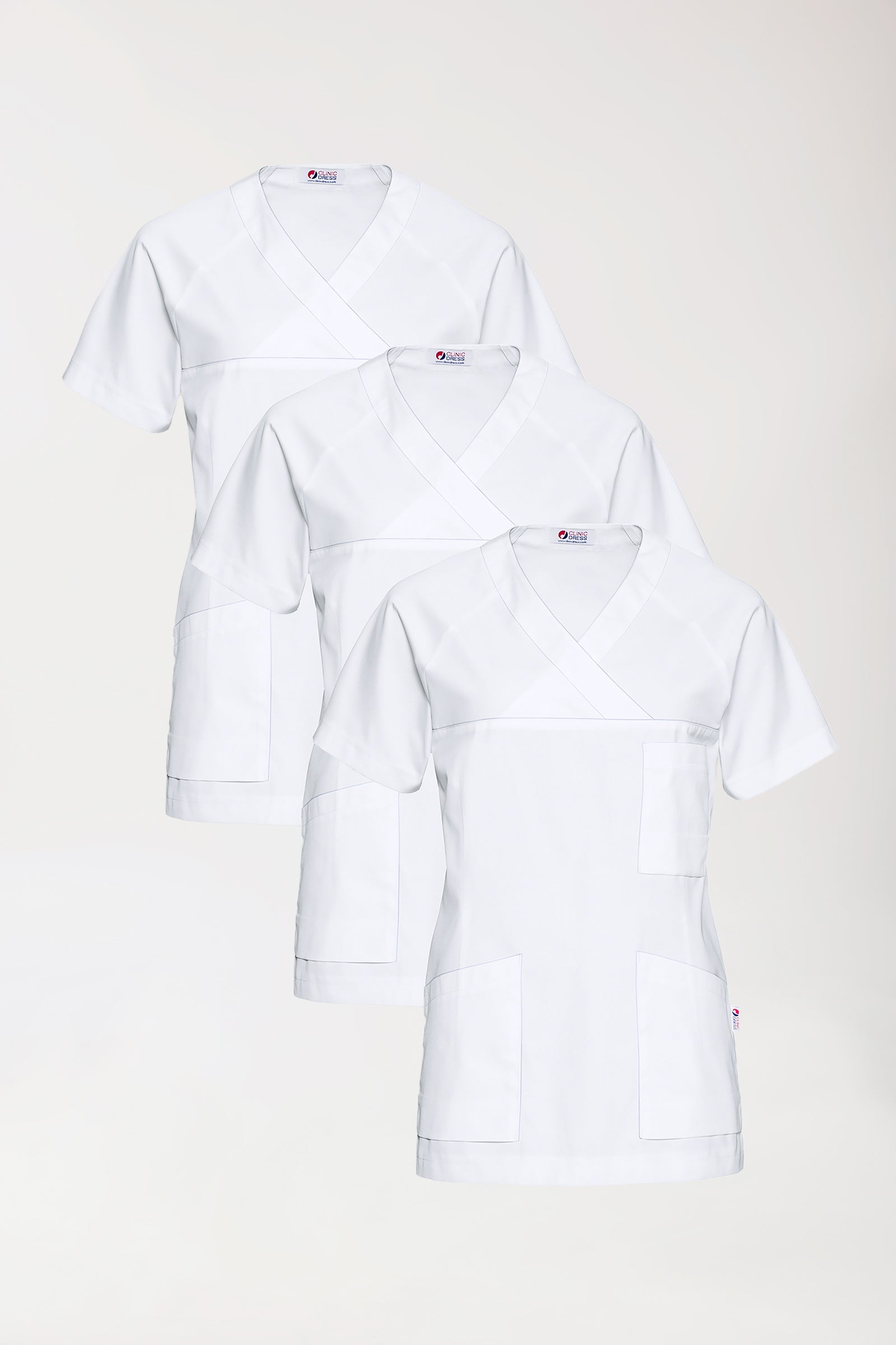 CORE oversteektuniek dames -3-pack- v-hals wit