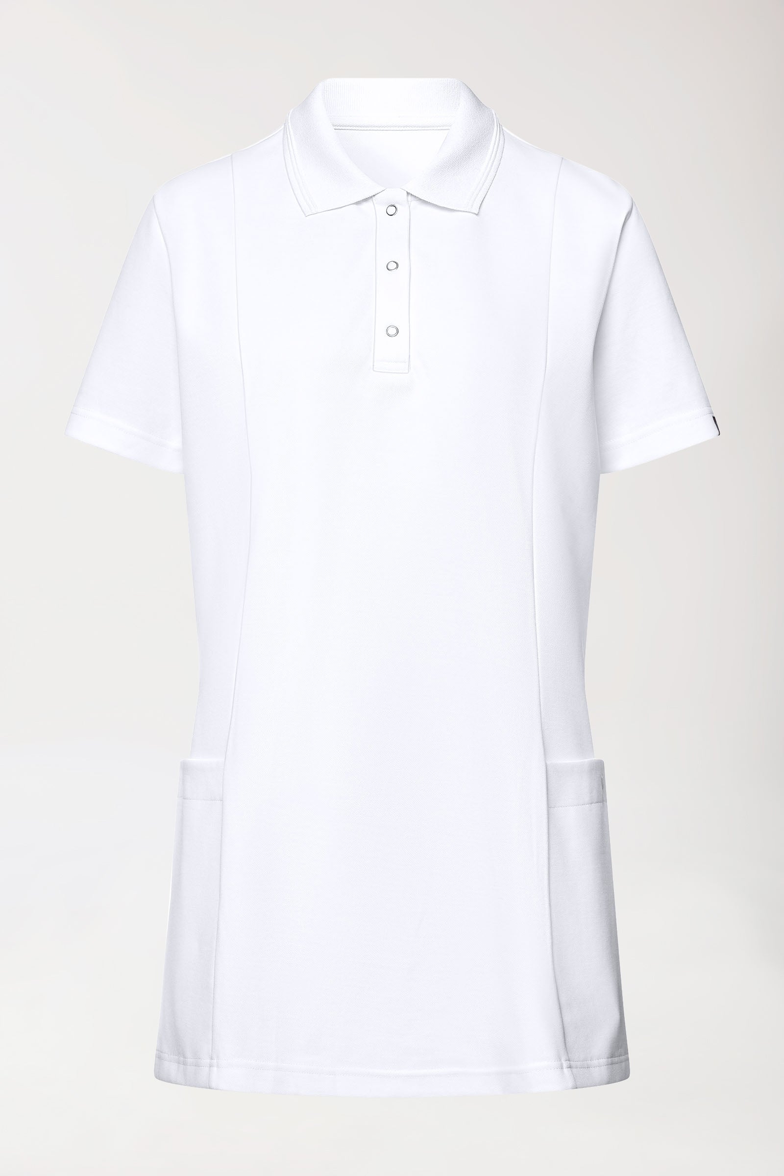 COMFY FLEX Stretch oversteektuniek dames - polokraag wit