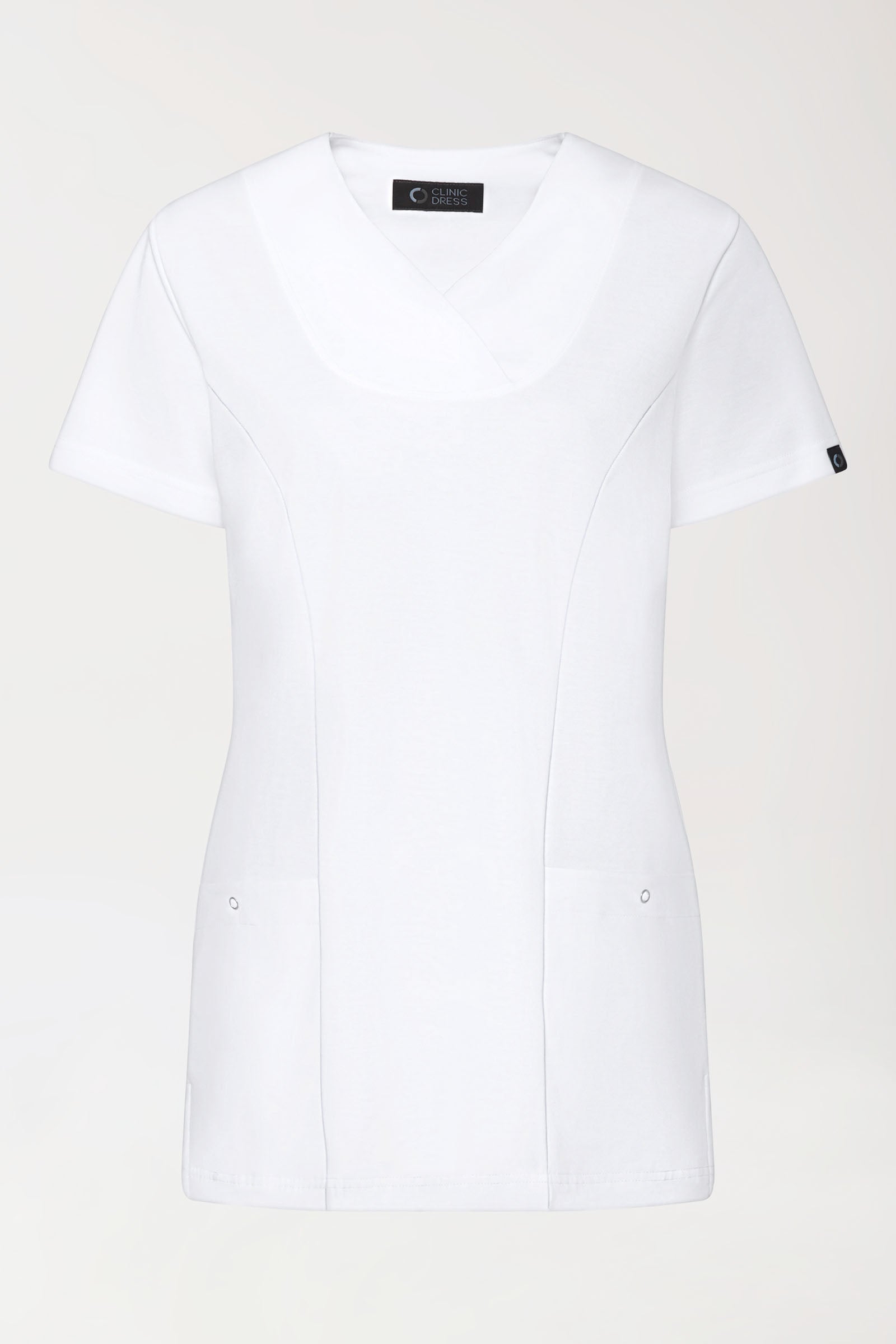 COMFY FLEX stretch oversteektuniek dames - hartvormige hals wit