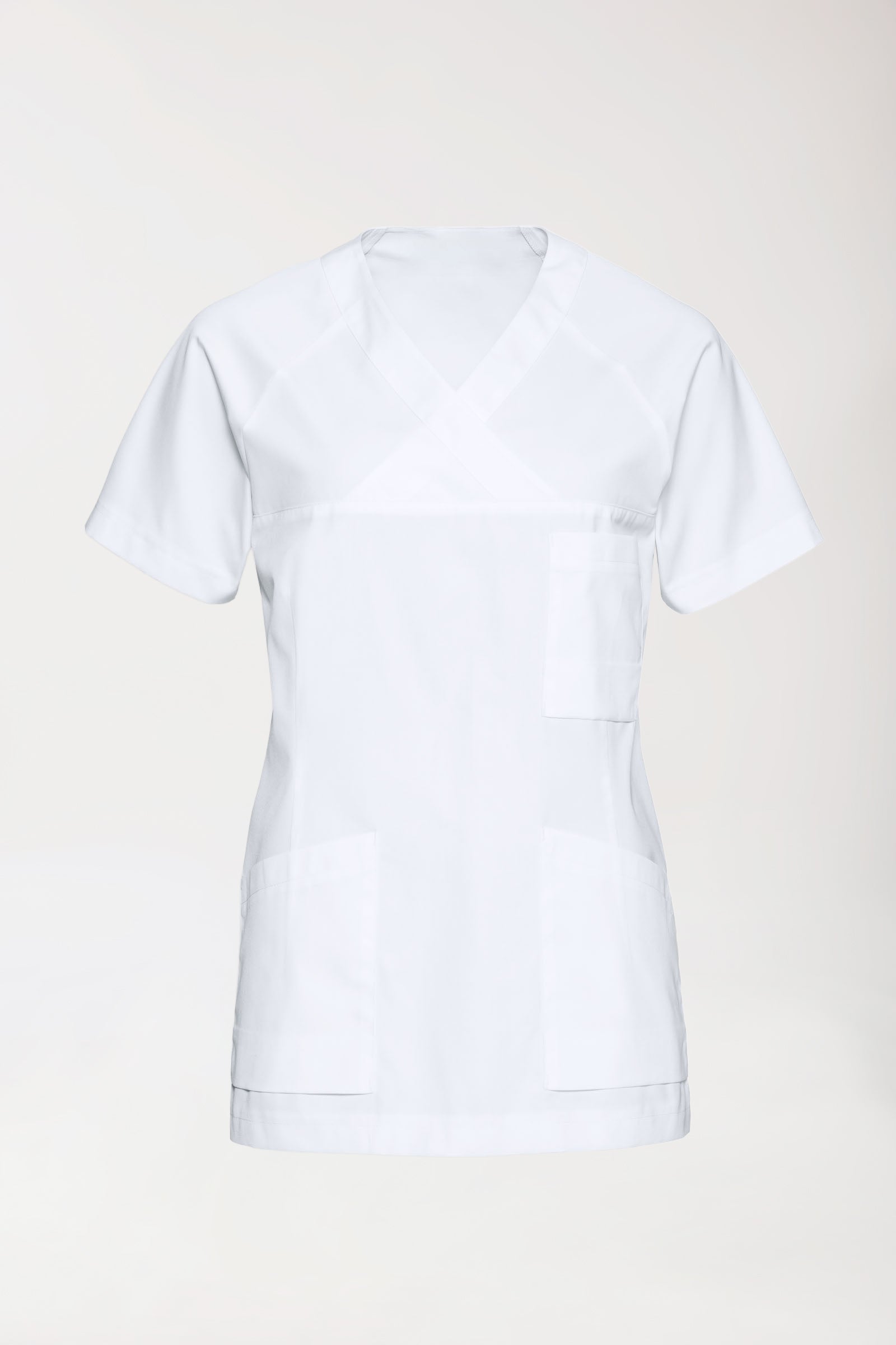 Damestuniek - V-hals wit