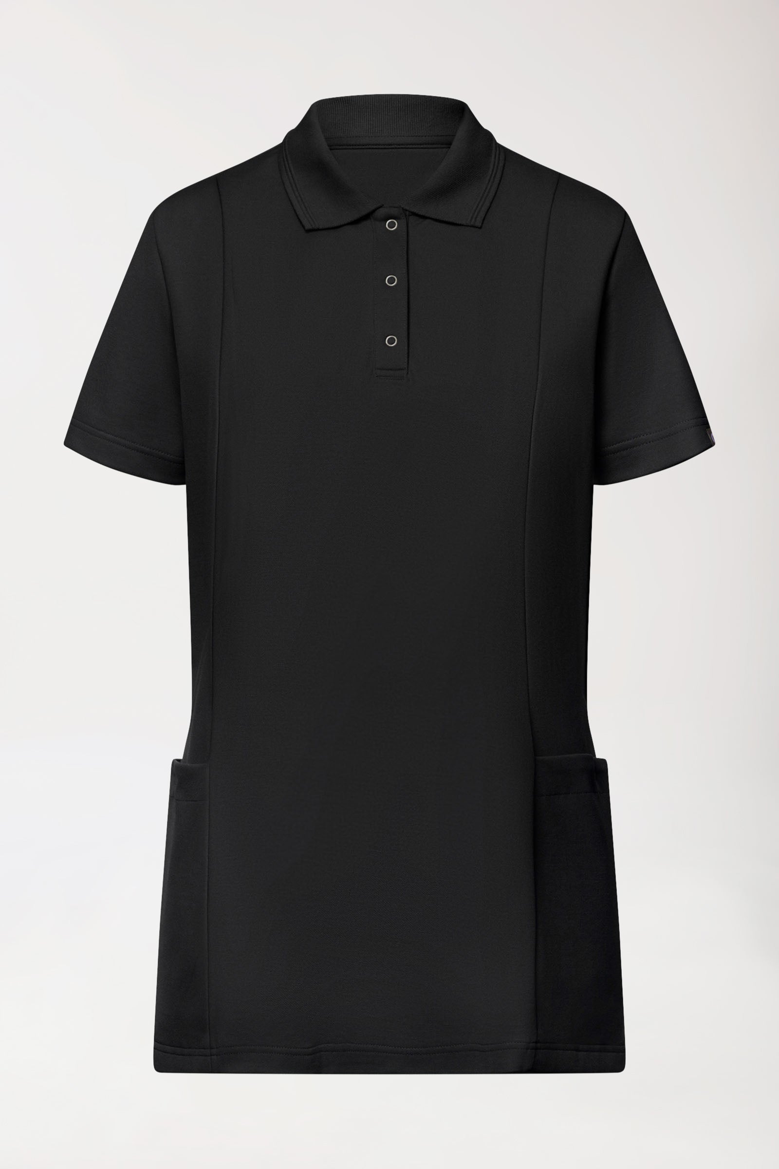 COMFY FLEX Stretch oversteektuniek dames - polokraag zwart