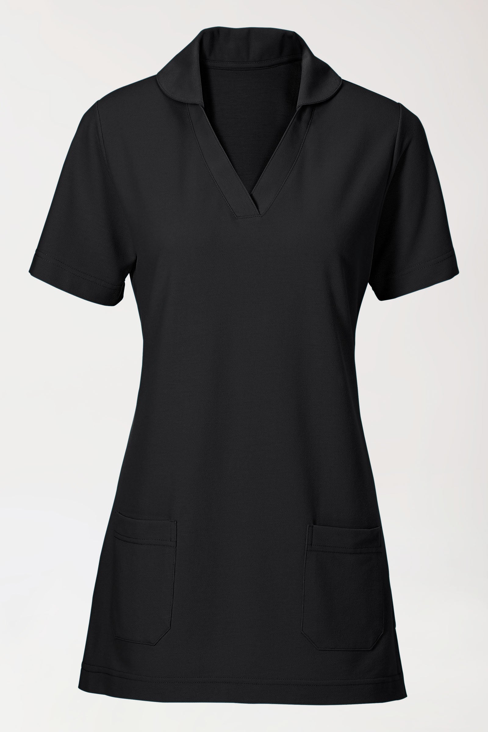 COMFY FLEX stretch oversteektuniek dames - sjaalkraag zwart