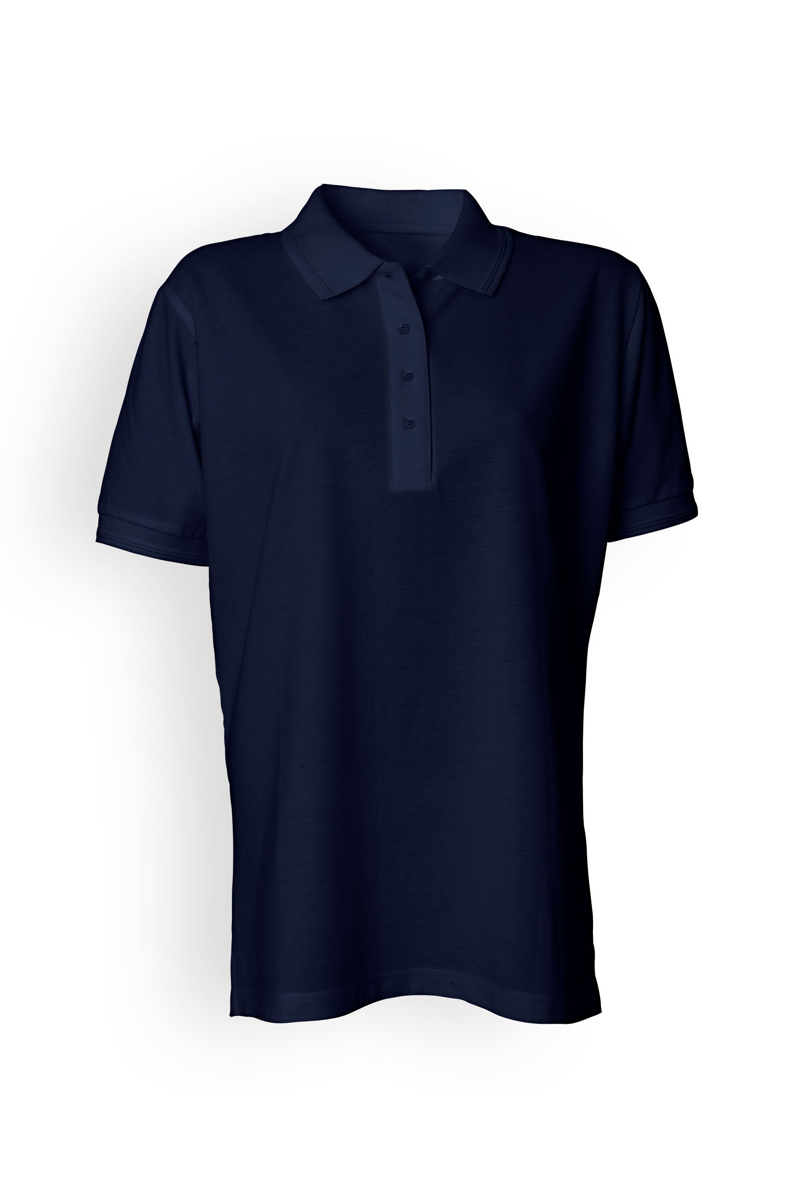 Piqué damesshirt geschikt voor industrieel wassen volgens EN ISO 15797 - polokraag nacht blauw