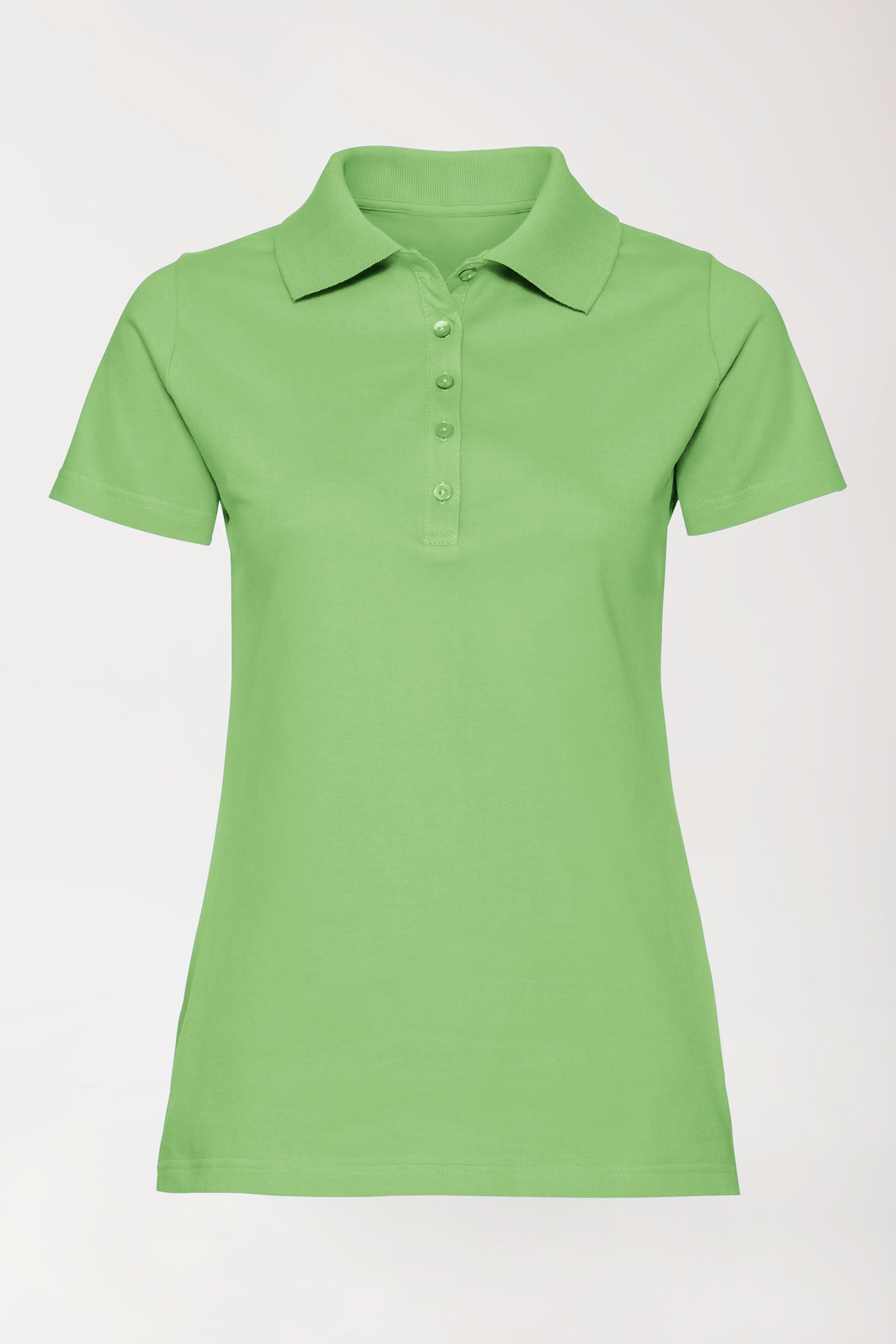 Stretch shirt dames - polokraag appelgroen
