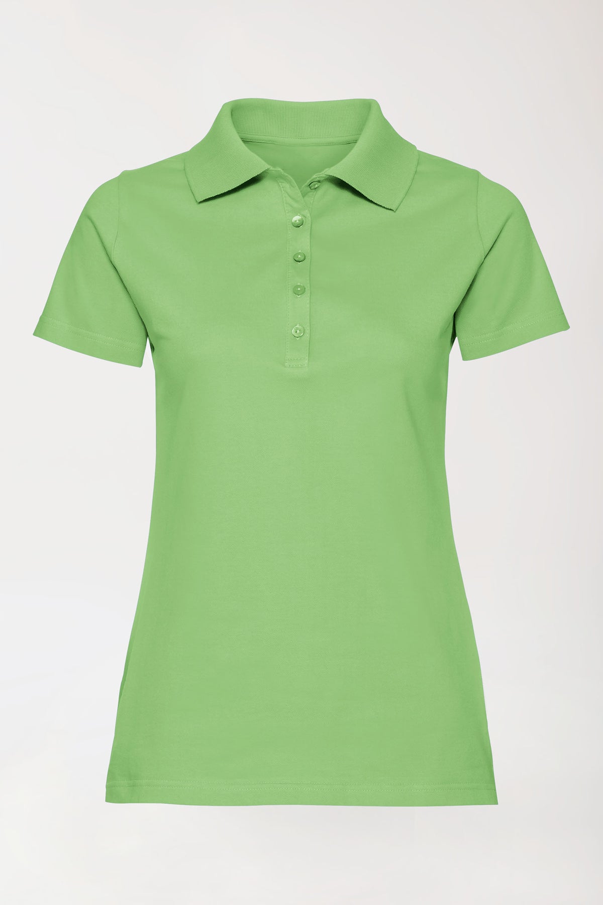 Stretch shirt dames - polokraag appelgroen