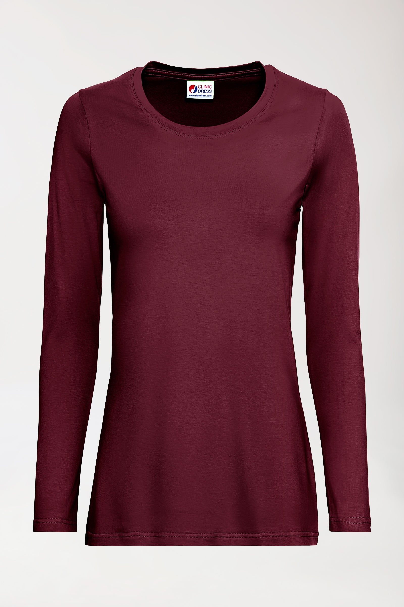 CORE shirt dames - 1/1 arm bordeaux, Voorzijde view