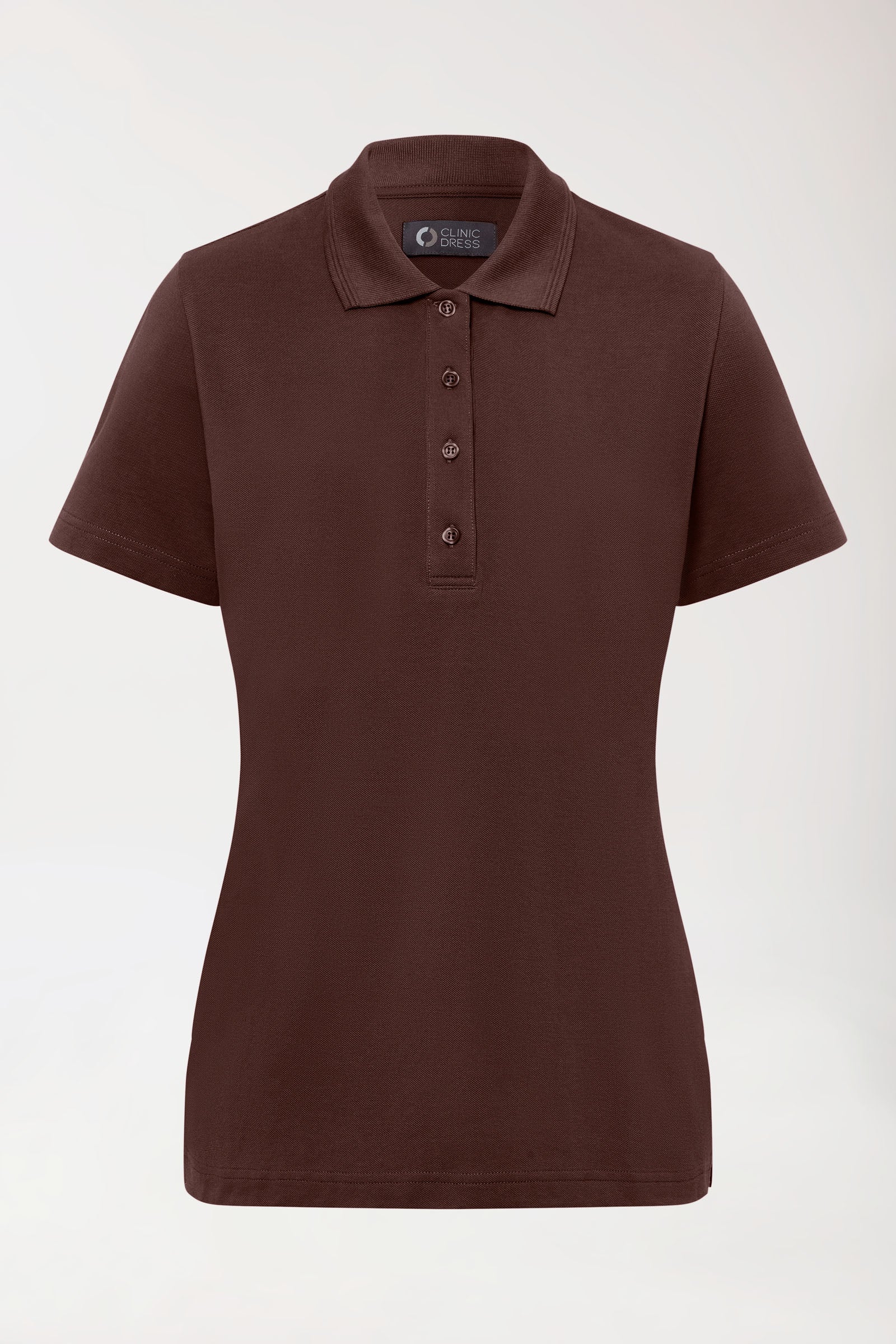 COMFY FLEX stretch shirt dames - polokraag coffee