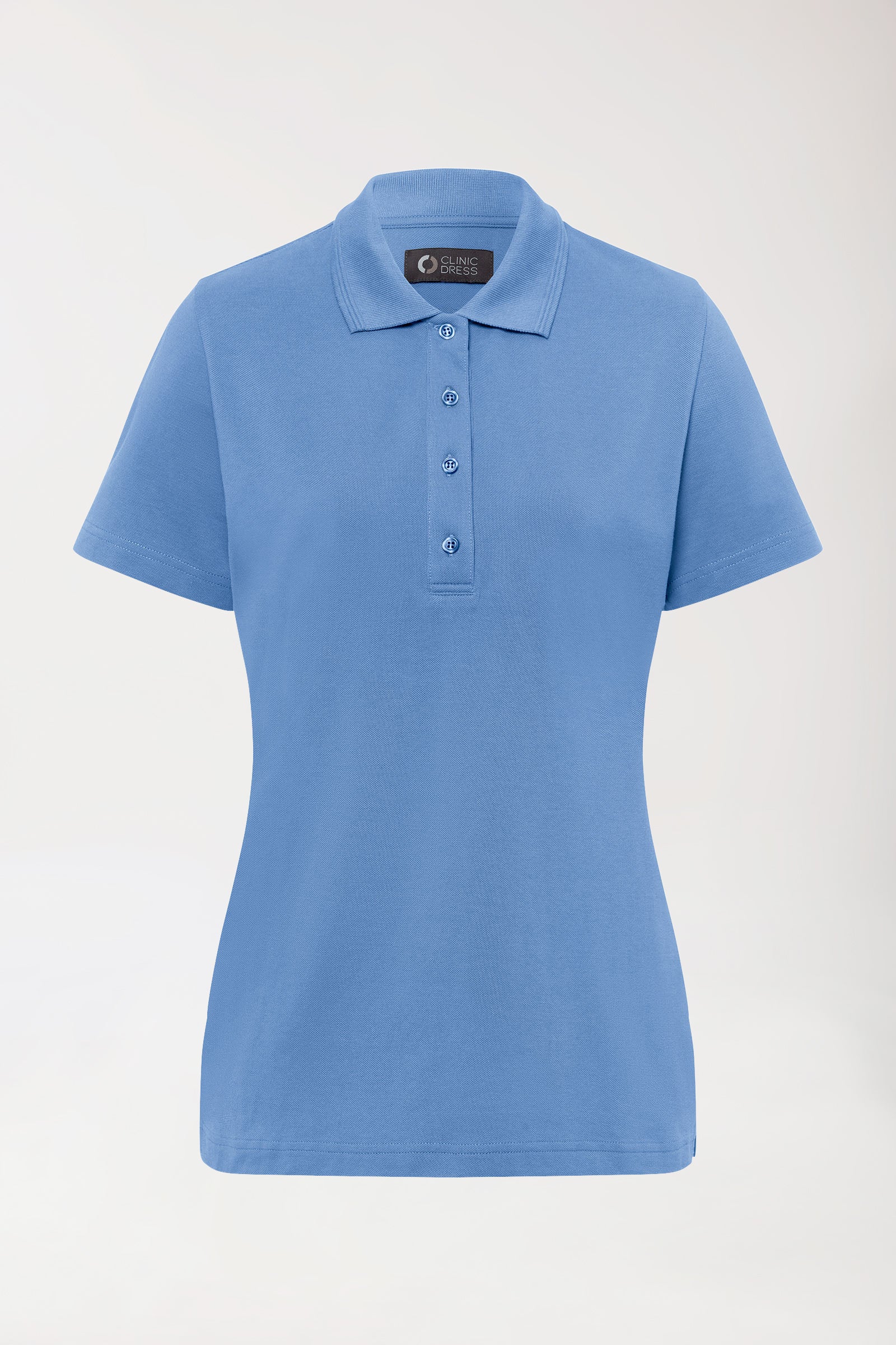 COMFY FLEX stretch shirt dames - polokraag hemelsblauw