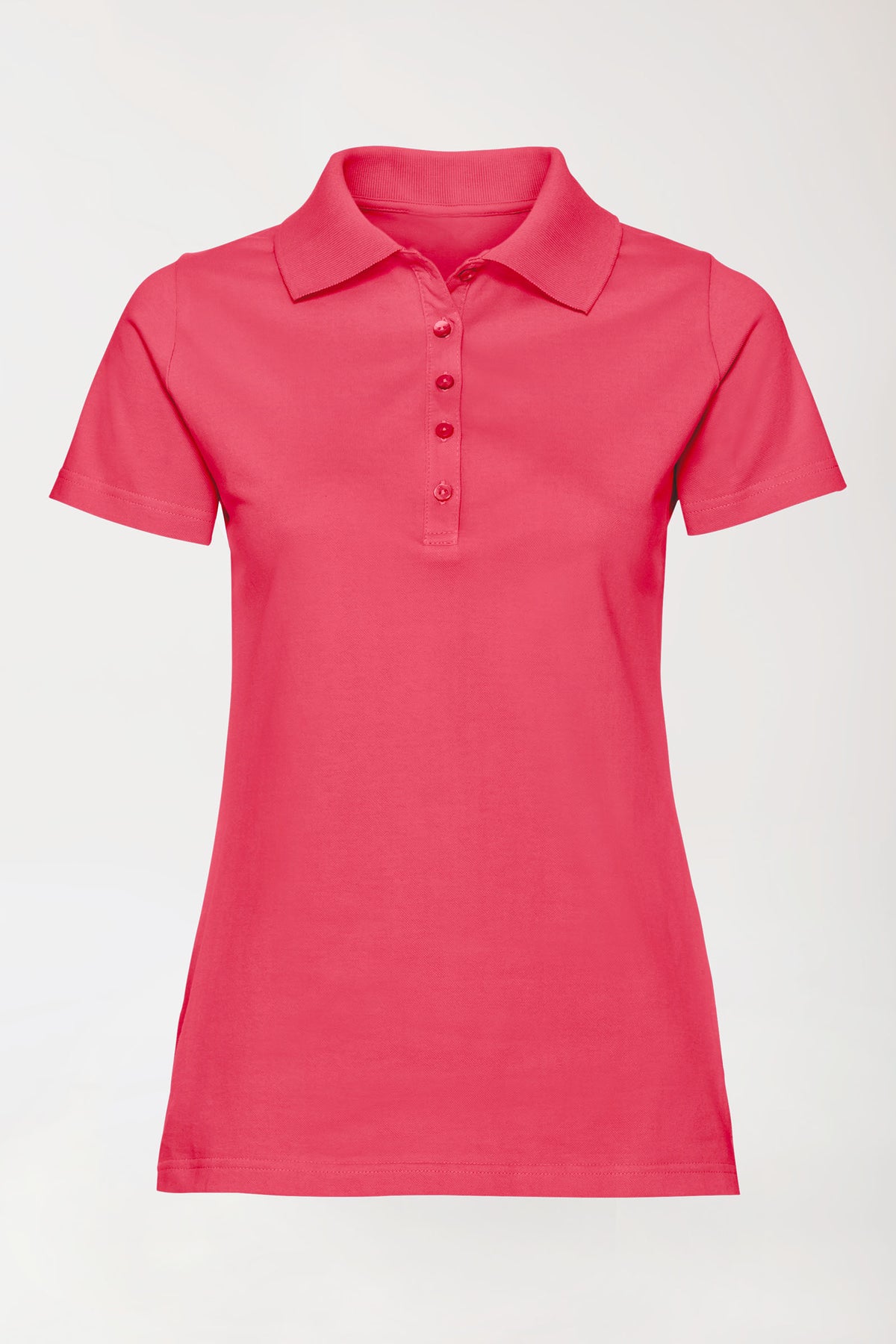 Stretch shirt dames - polokraag lipstick, Voorzijde view
