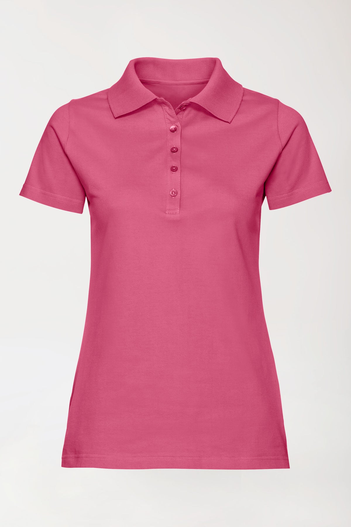 Stretch shirt dames - polokraag oudrose, Voorzijde view