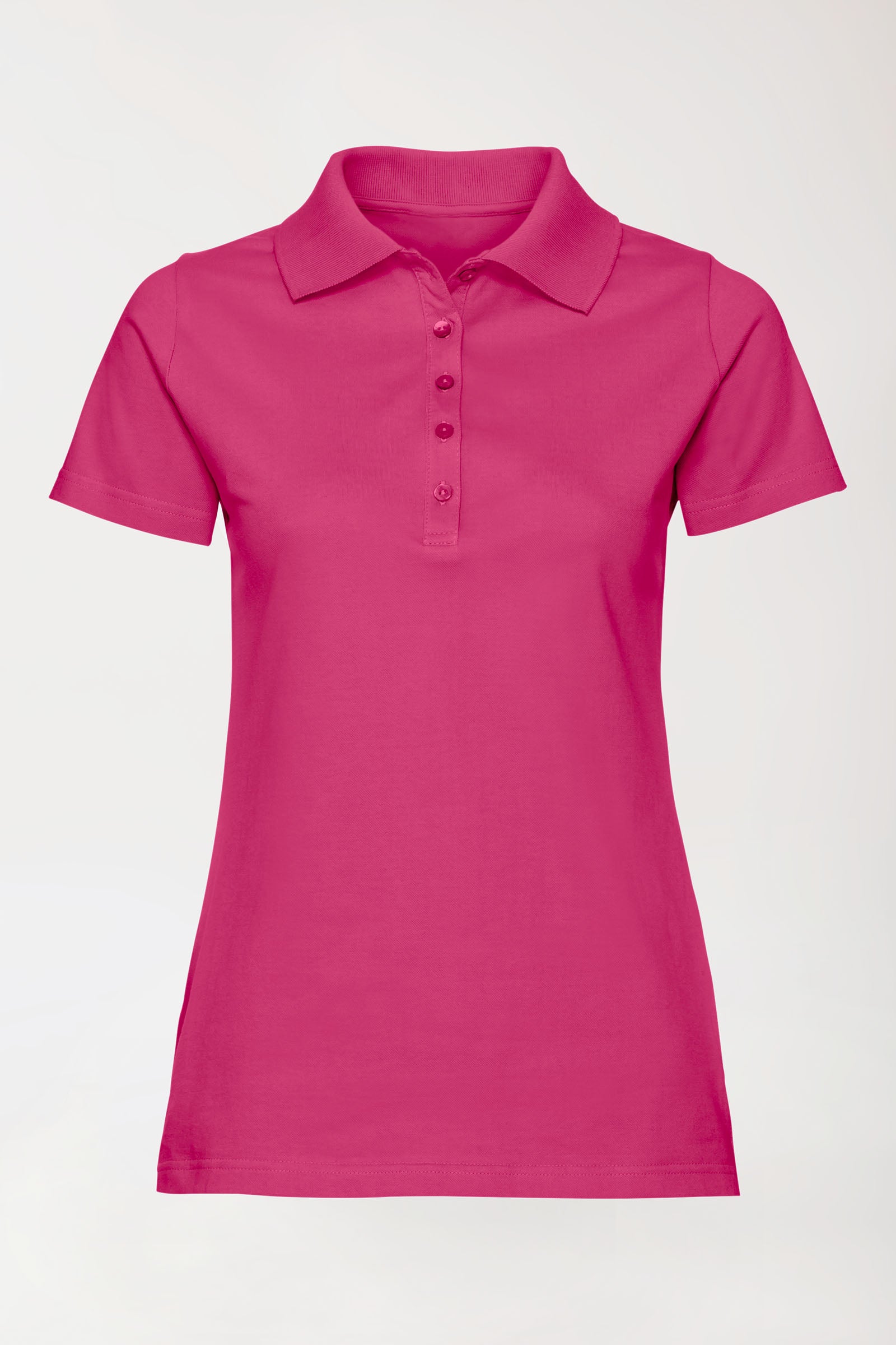 Stretch shirt dames - polokraag pink