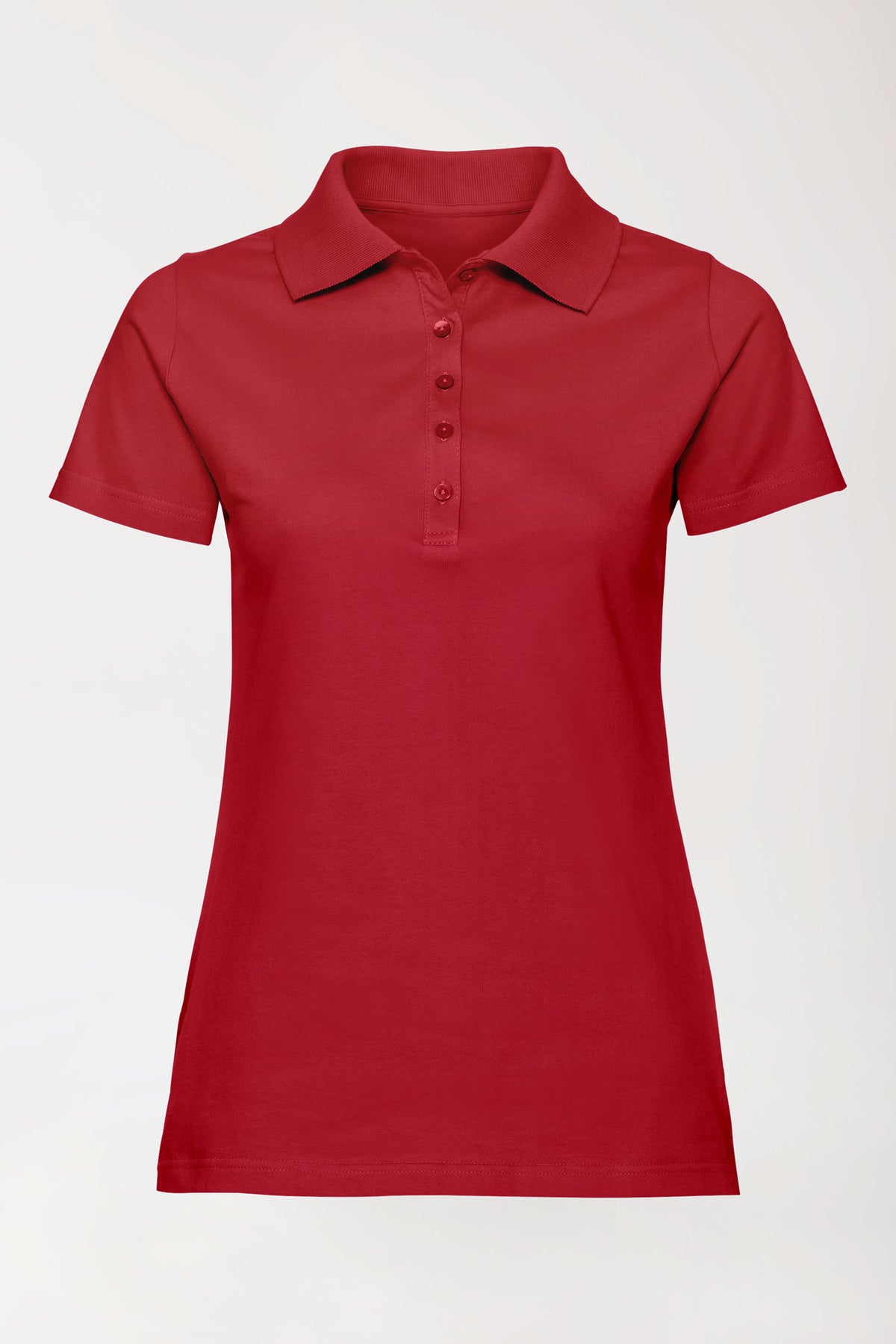 Stretch shirt dames - polokraag rood