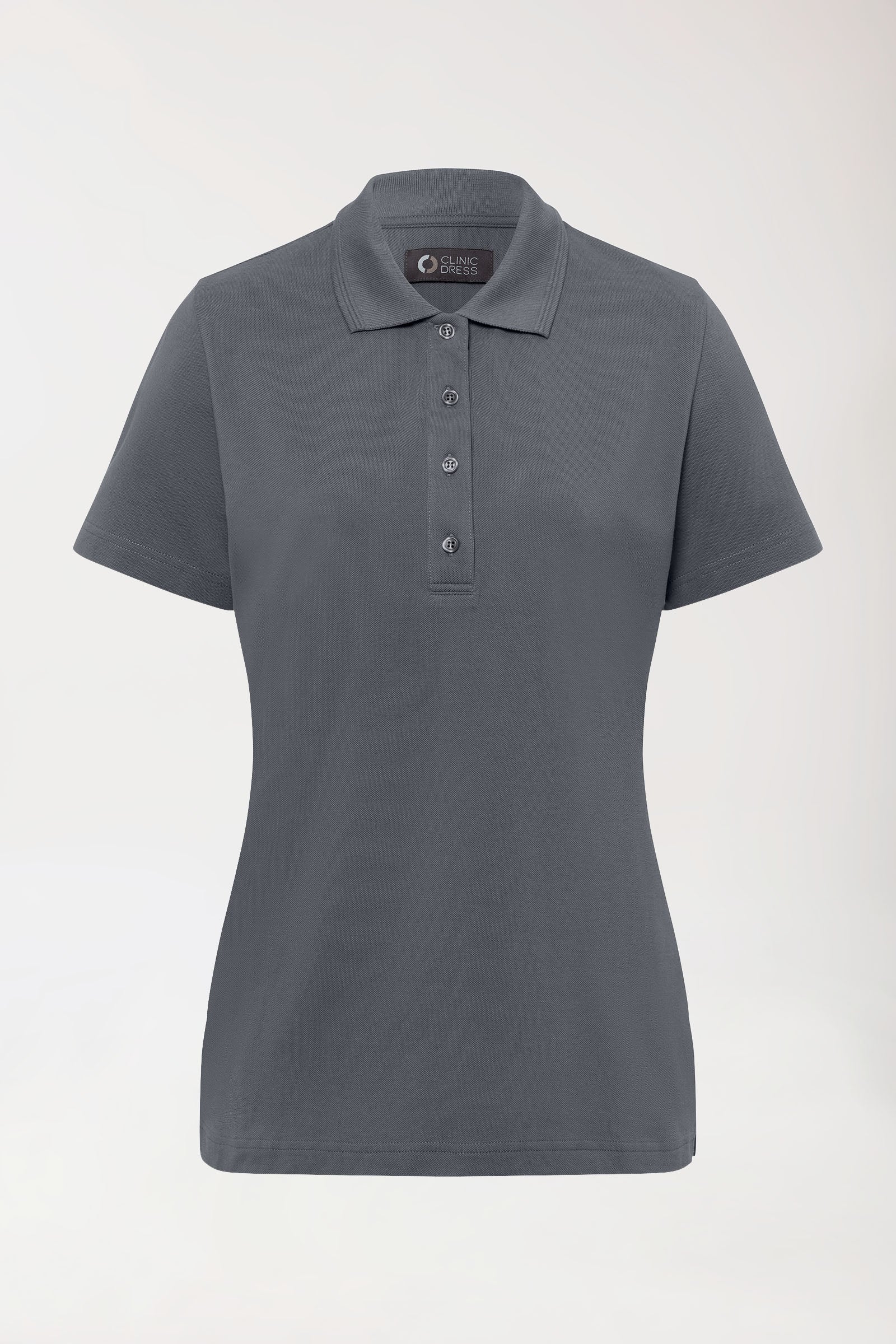 COMFY FLEX stretch shirt dames - polokraag steengrijs