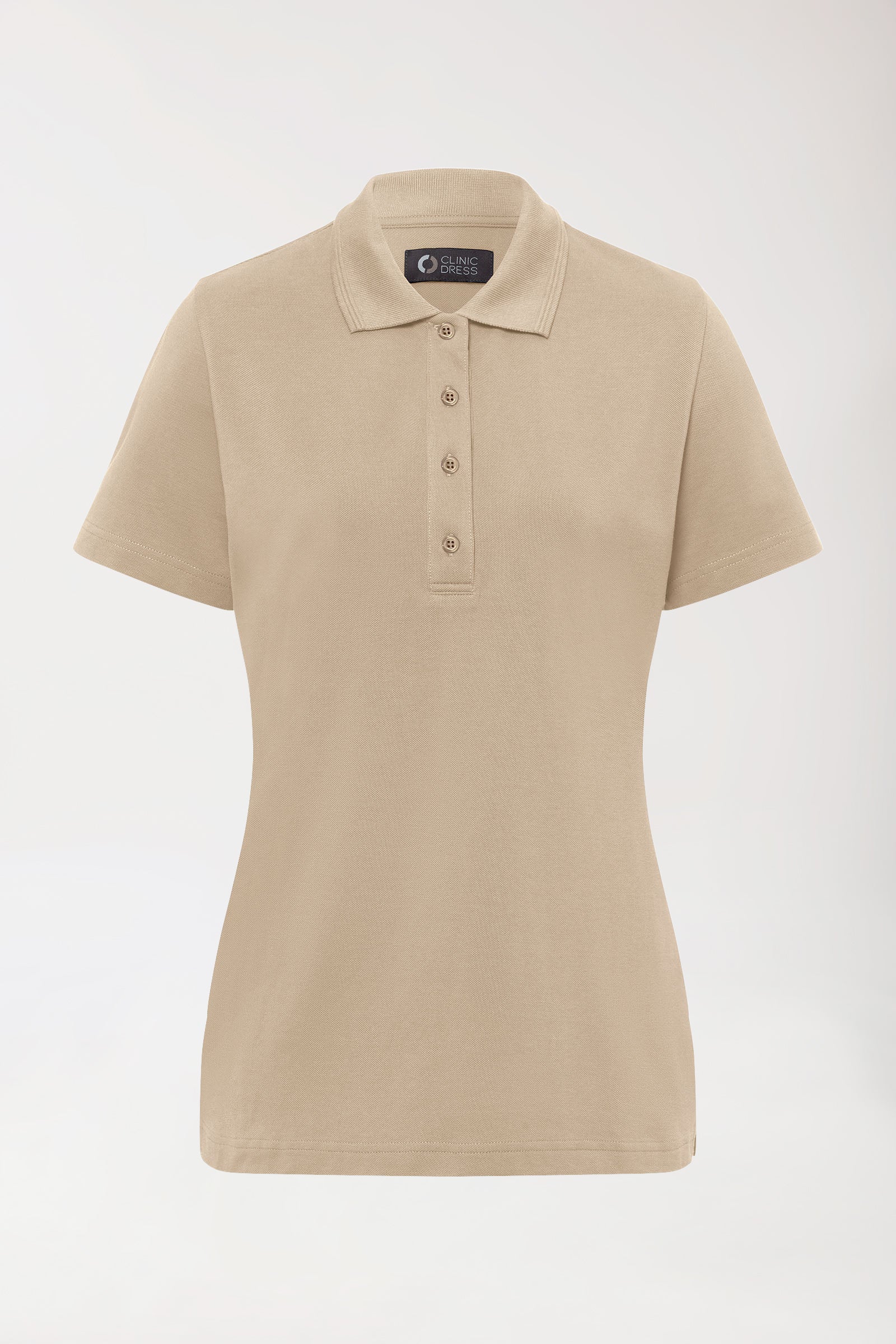 COMFY FLEX stretch shirt dames - polokraag zand