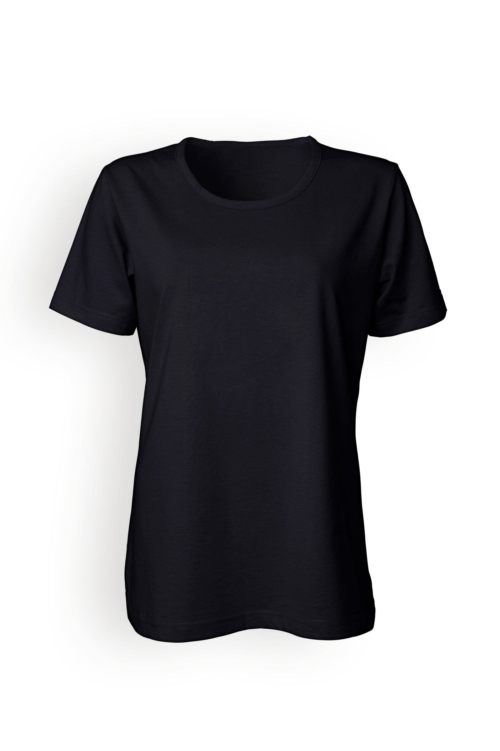 Shirt dames geschikt voor industrieel wassen volgens EN ISO 15797 - 1/2 mouw zwart