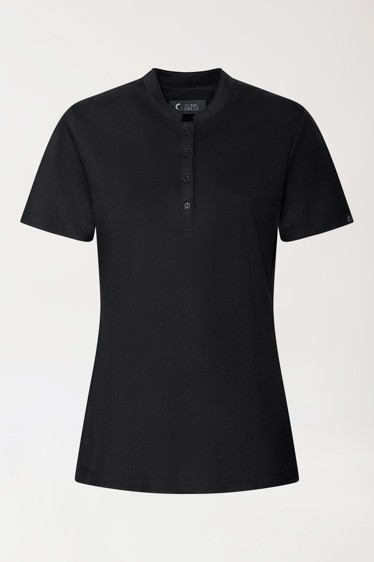 COMFY FLEX stretch shirt dames - opstaande kraag zwart