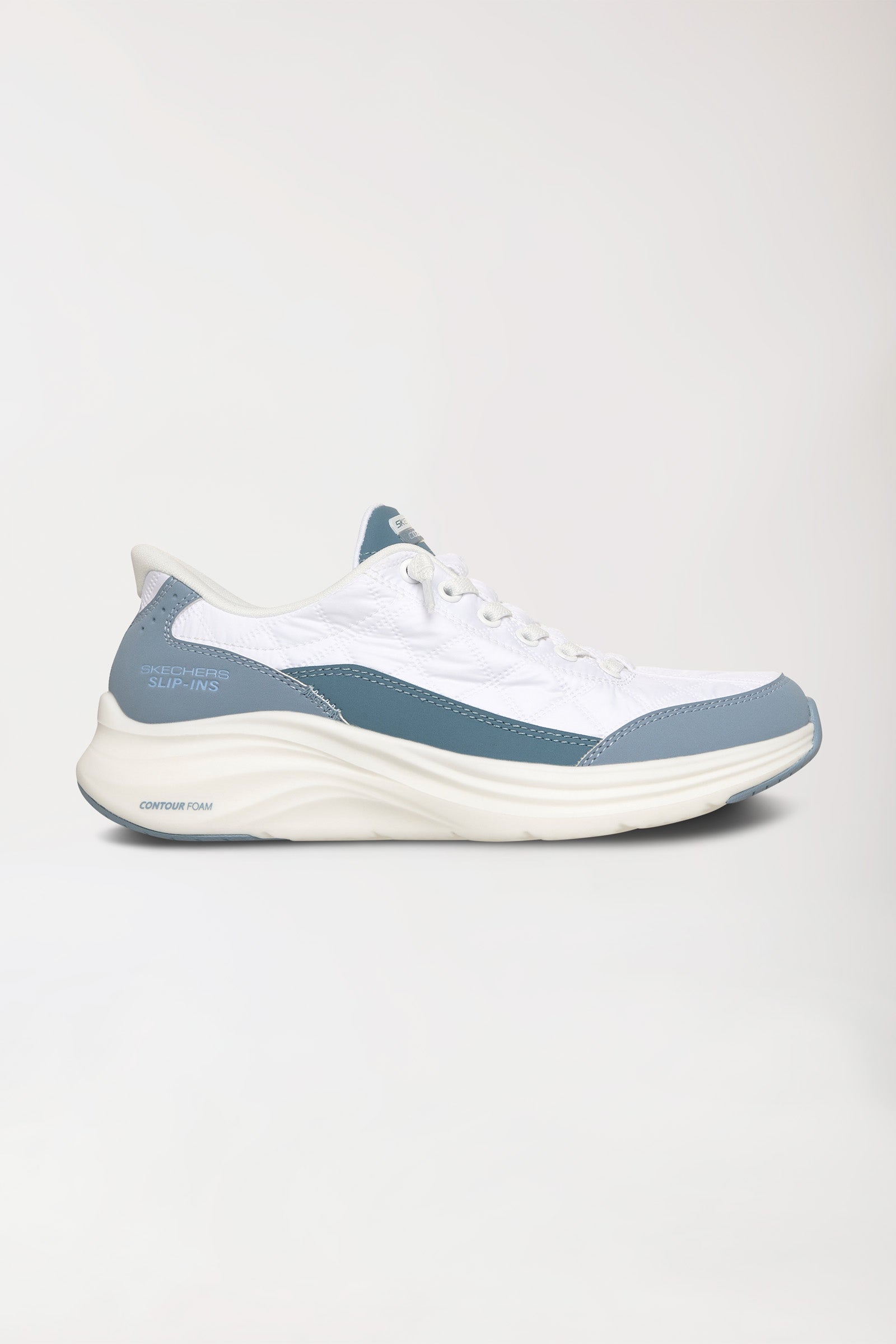 Dames sneaker-SKECHERS Slip-ins-wit/lichtblauw