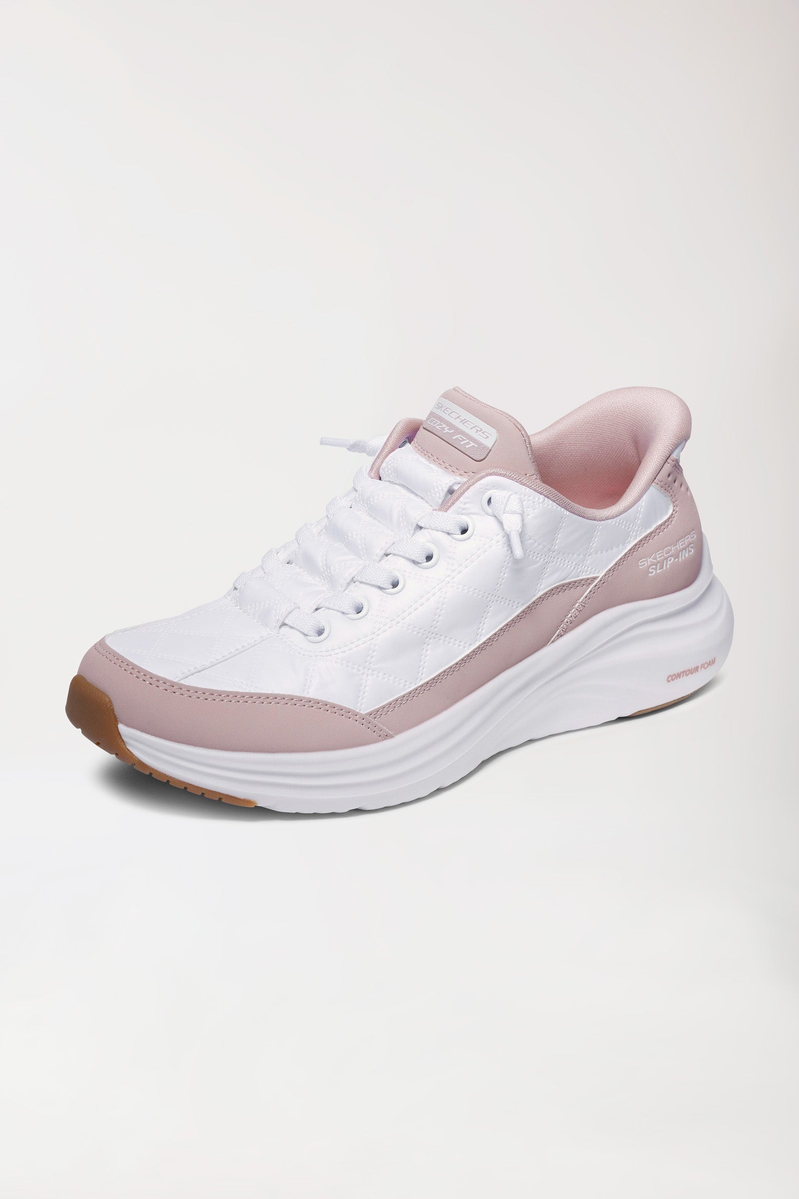 Dames sneaker-SKECHERS Slip-ins-wit/rosé