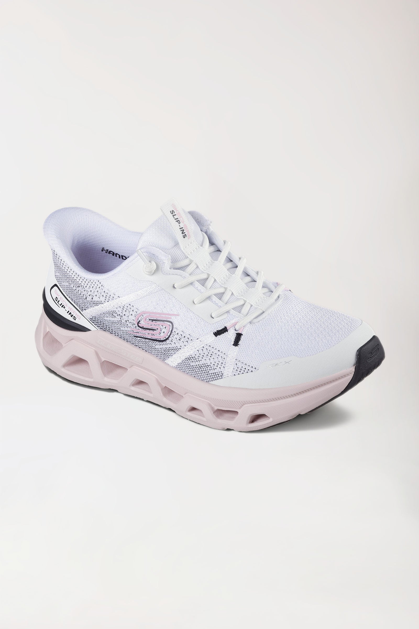 Damessneaker wit zwart rose