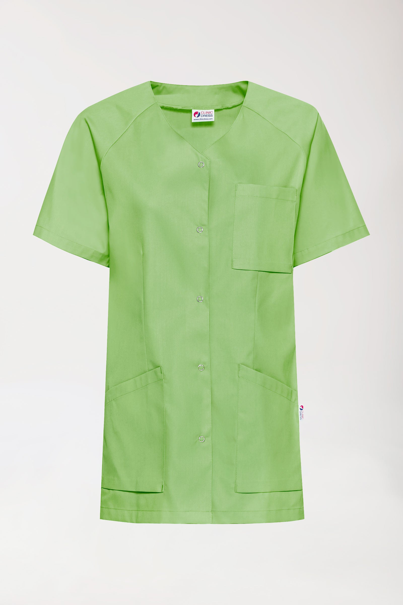 CORE tuniek dames - doorknoopsluiting appelgroen
