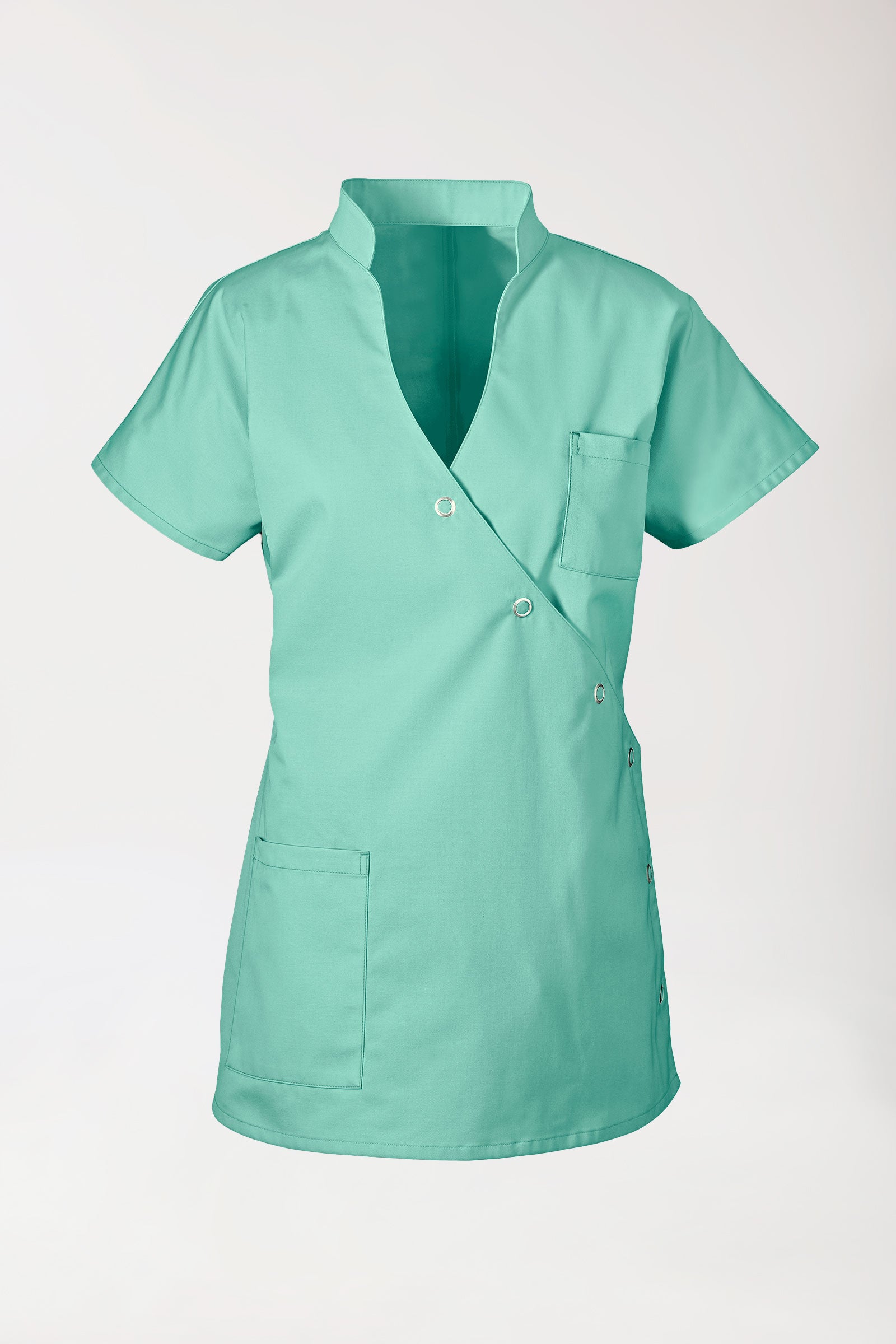 JUST STRONG tuniek dames - drukknoopsluiting aqua green