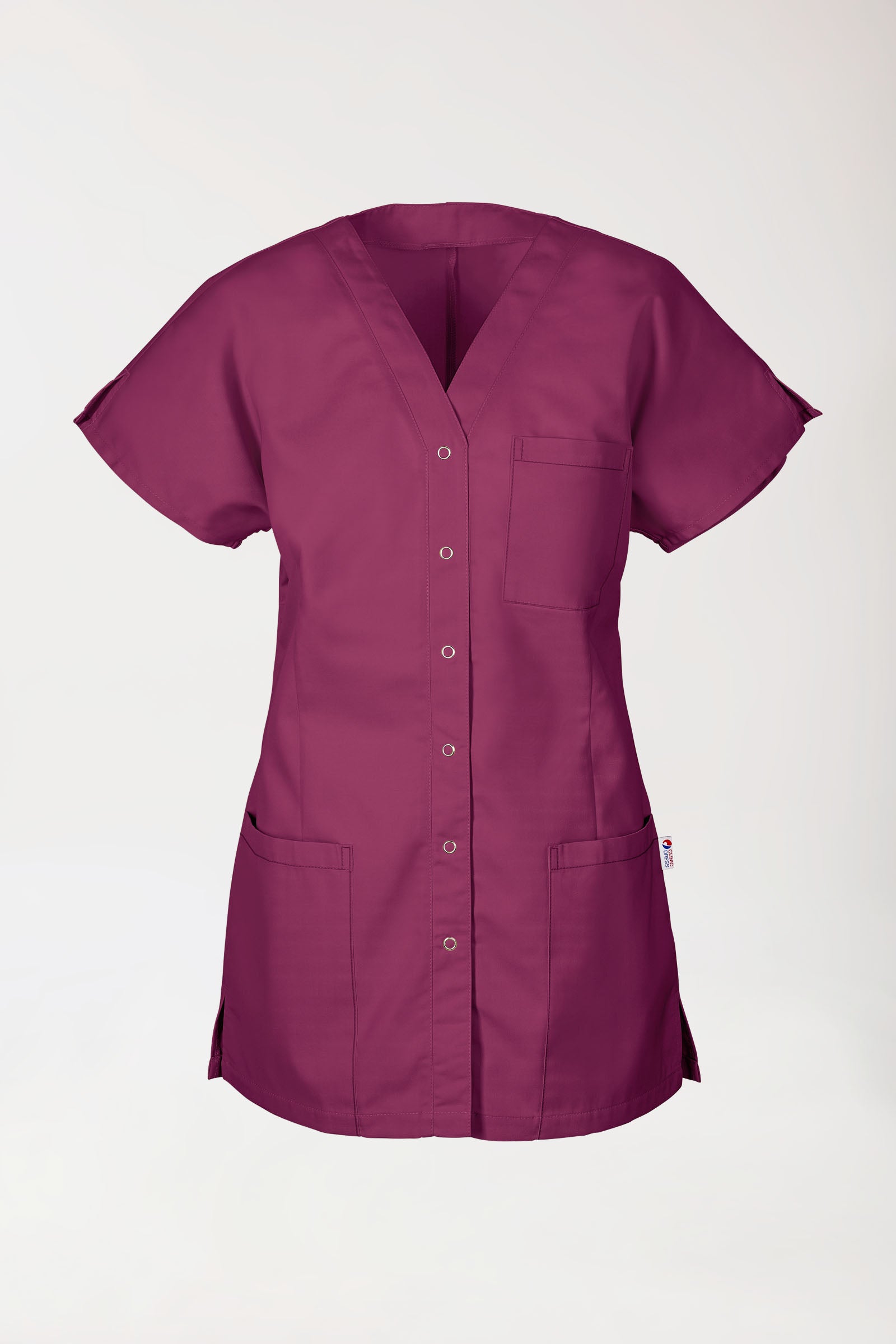 JUST STRONG tuniek dames - doorknoopsluiting berry