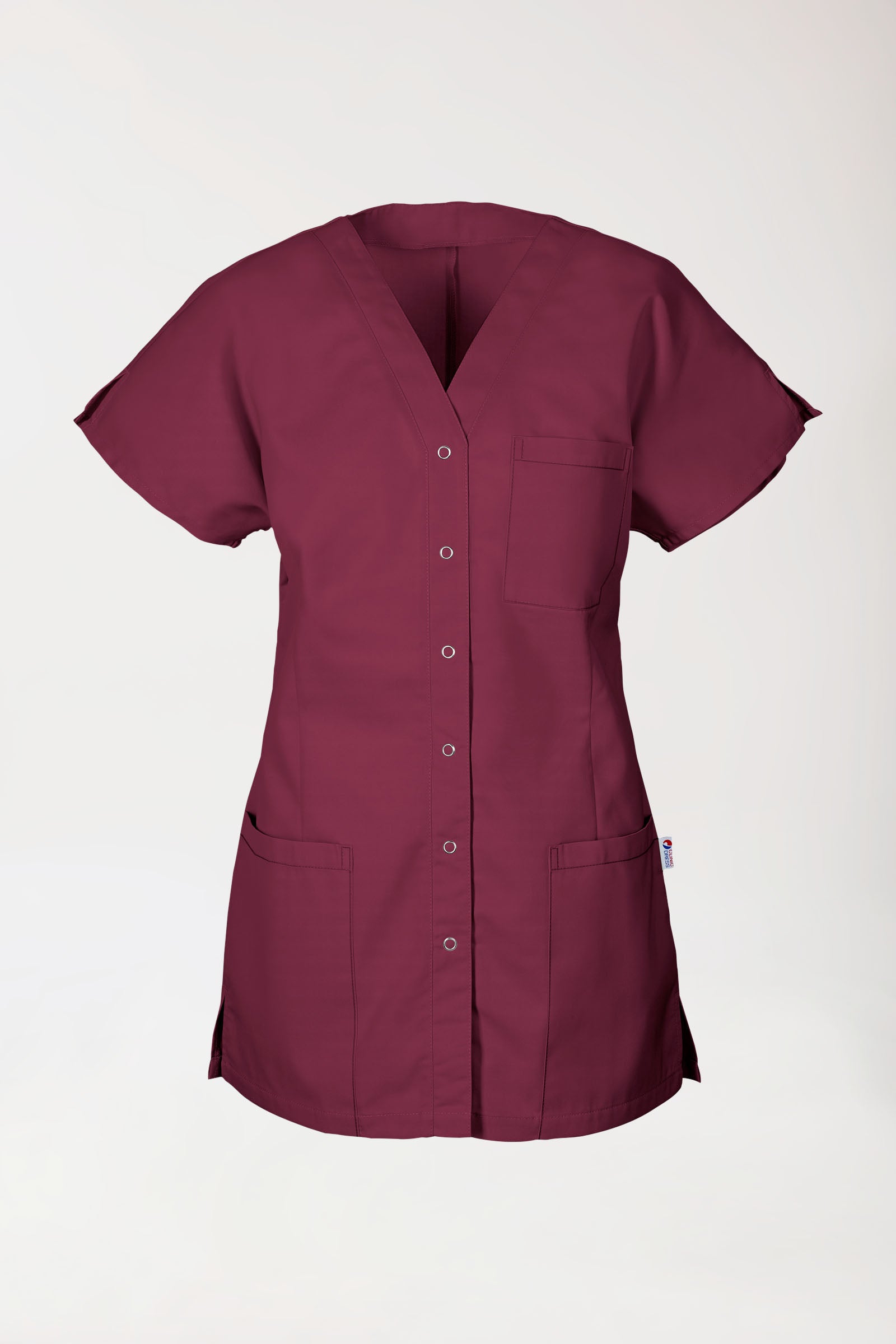 JUST STRONG tuniek dames - doorknoopsluiting bordeaux