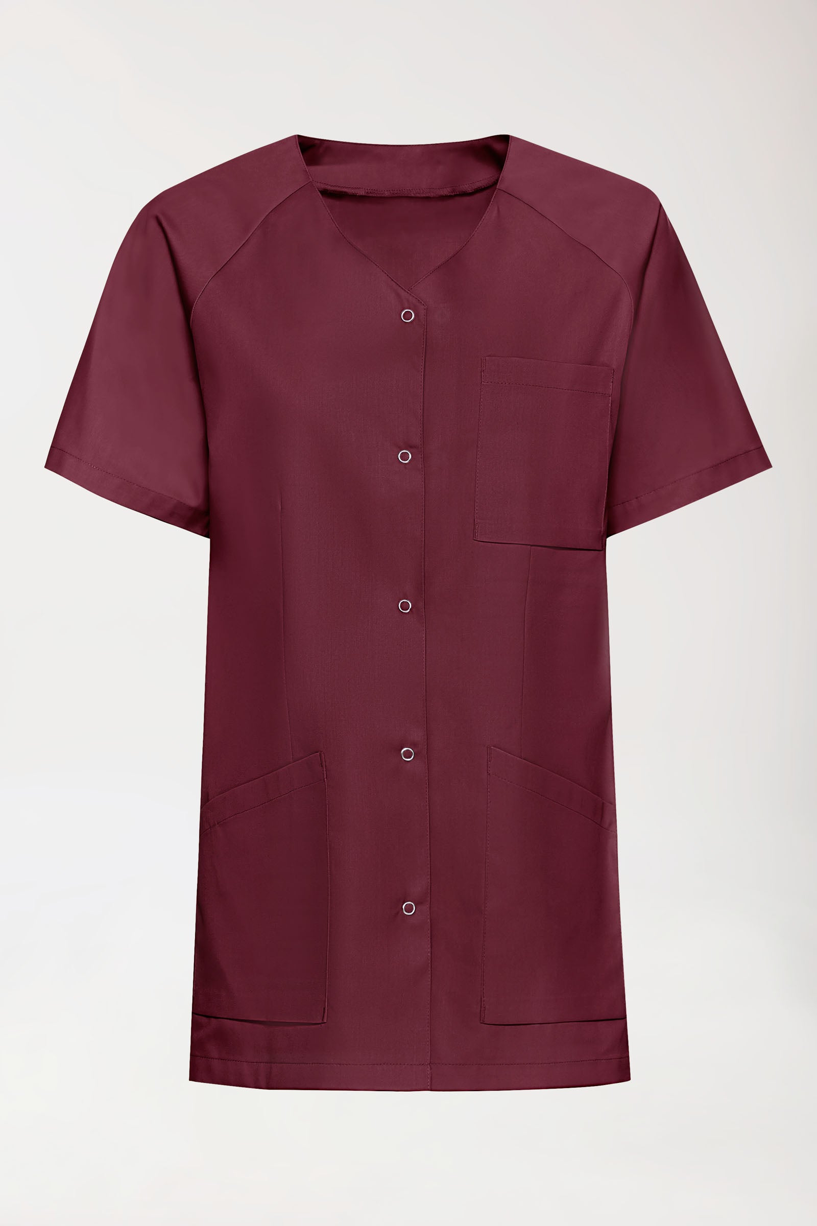 Tuniek-tuniek dames - drukknoopsluiting bordeaux