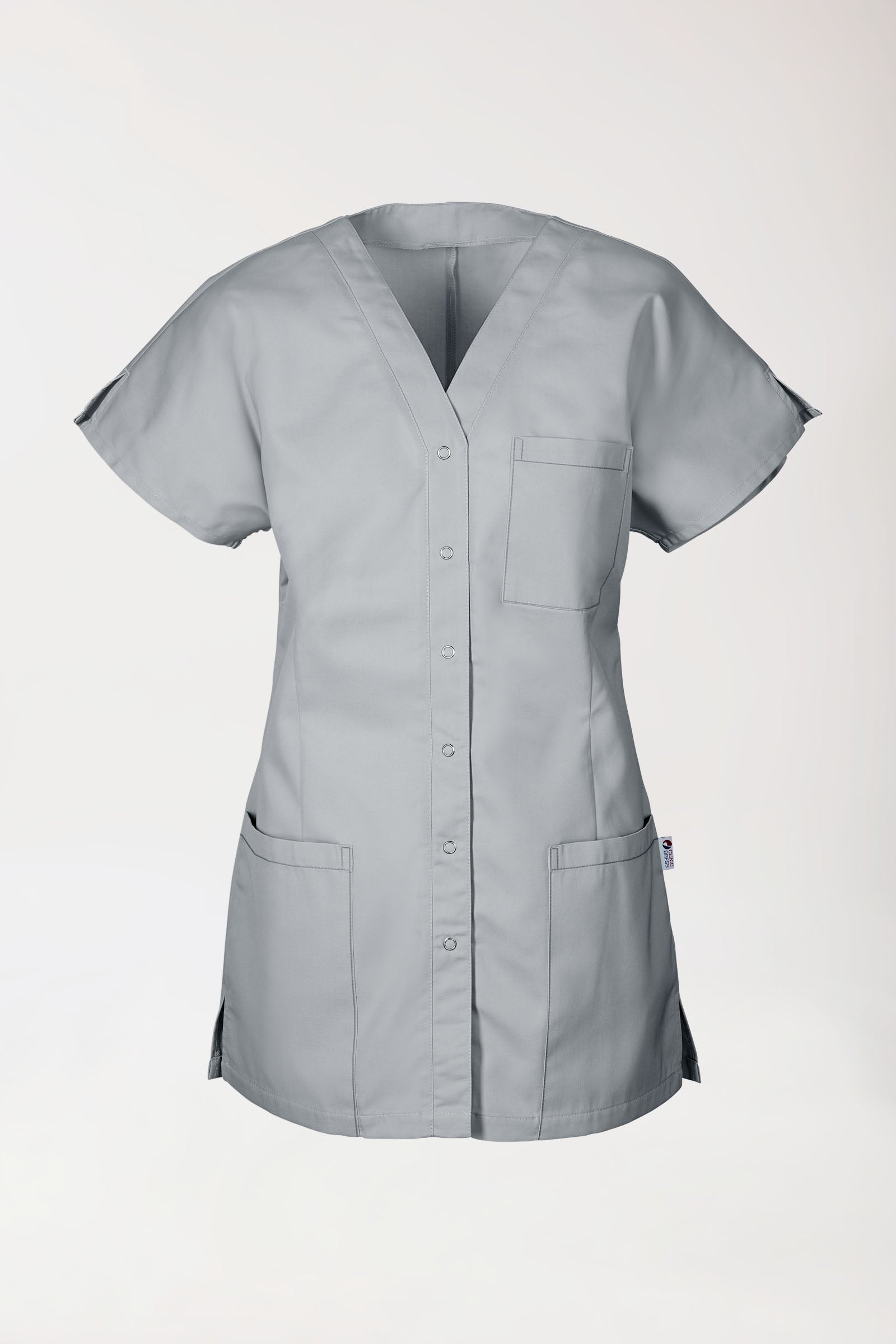 JUST STRONG tuniek dames - doorknoopsluiting grijs