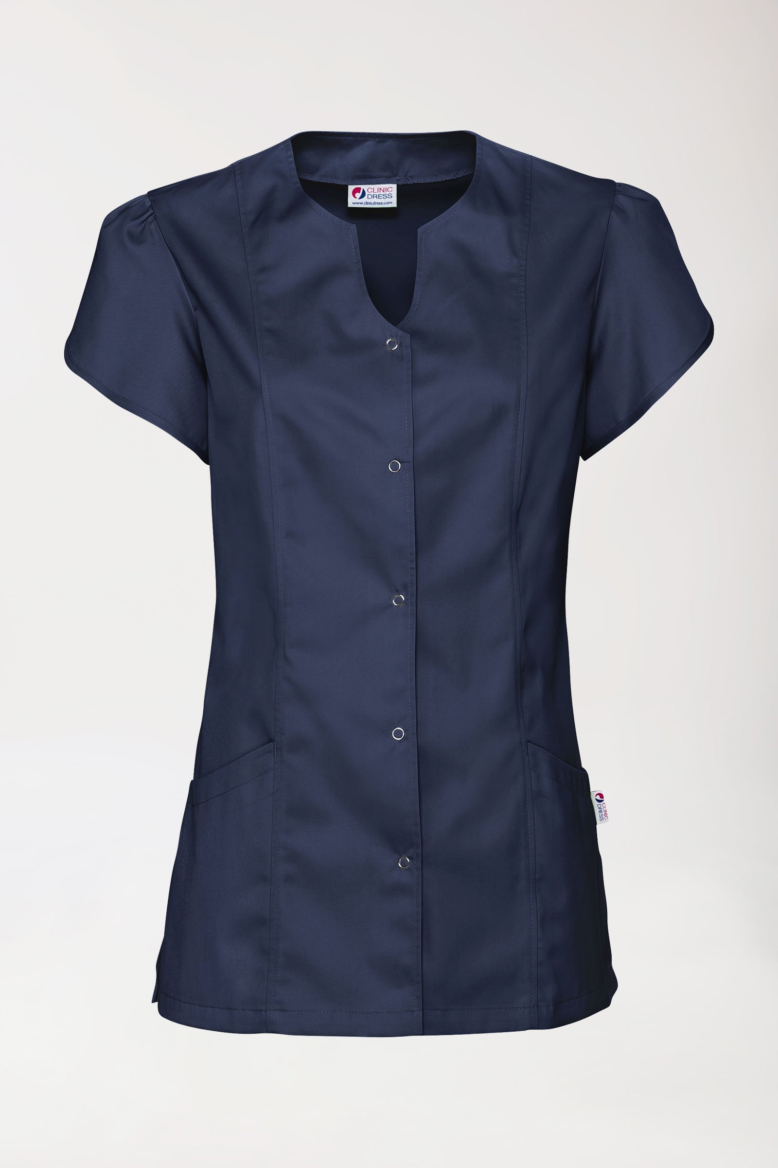 Beauty tuniek dames - met pofmouw navy