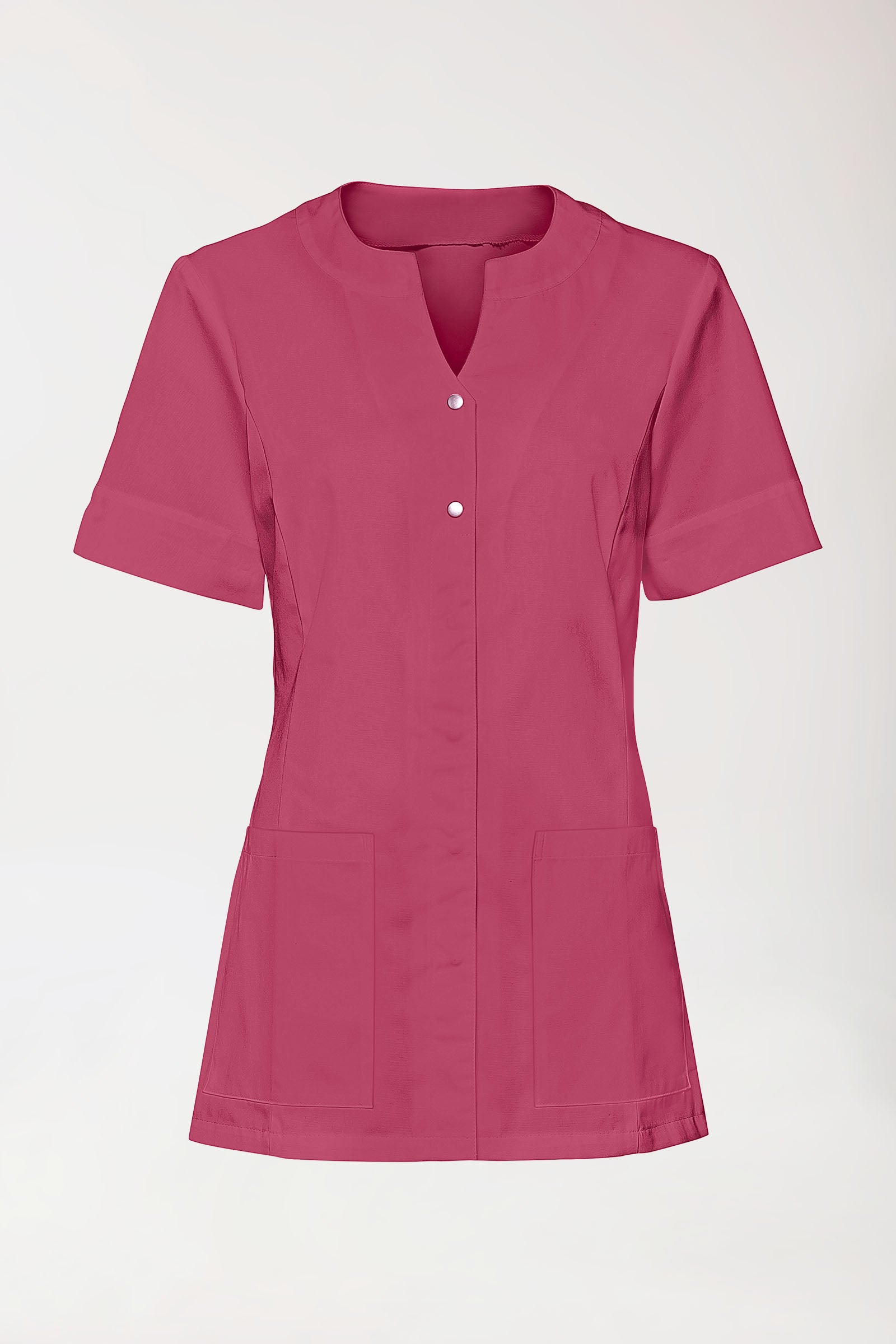 Tuniek dames - bedekte knoopsluiting oud rose