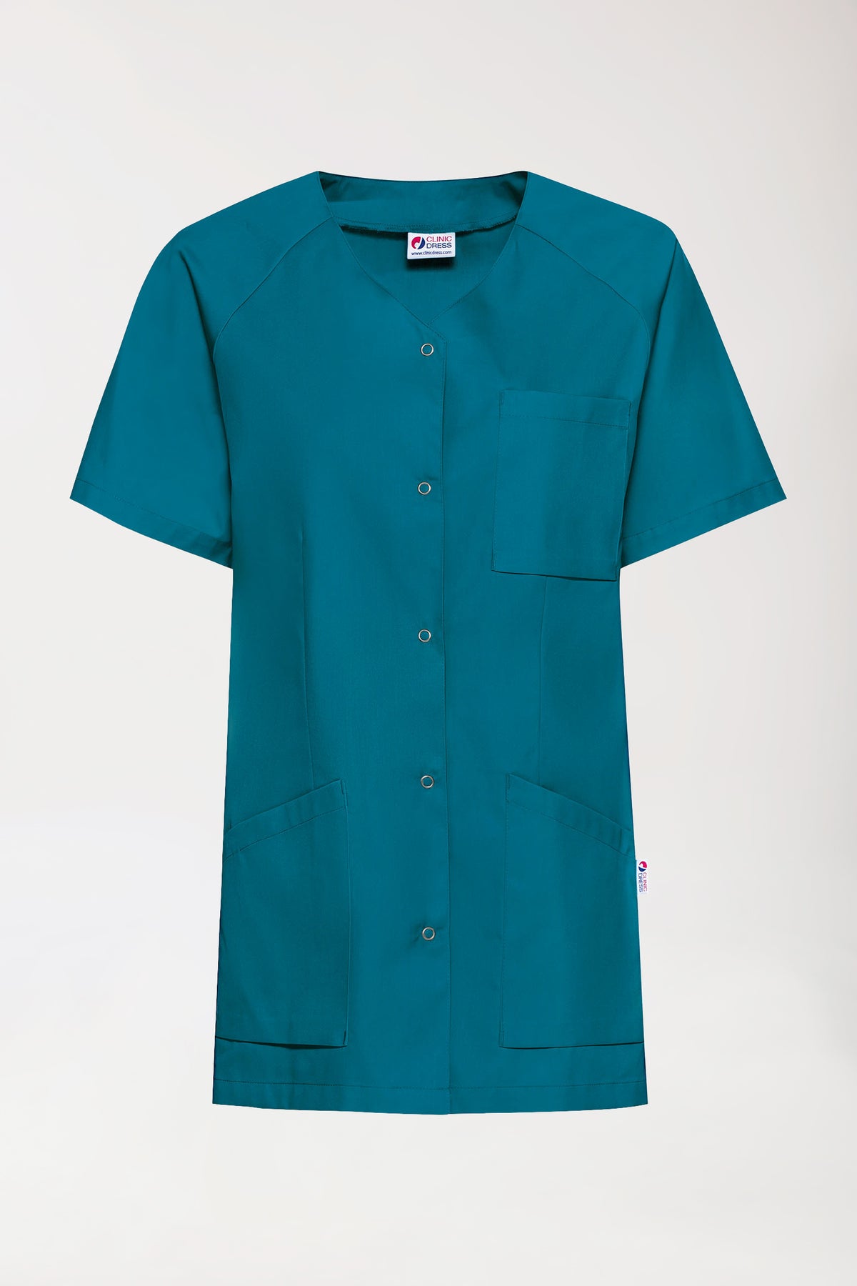 CORE tuniek dames - doorknoopsluiting petrol