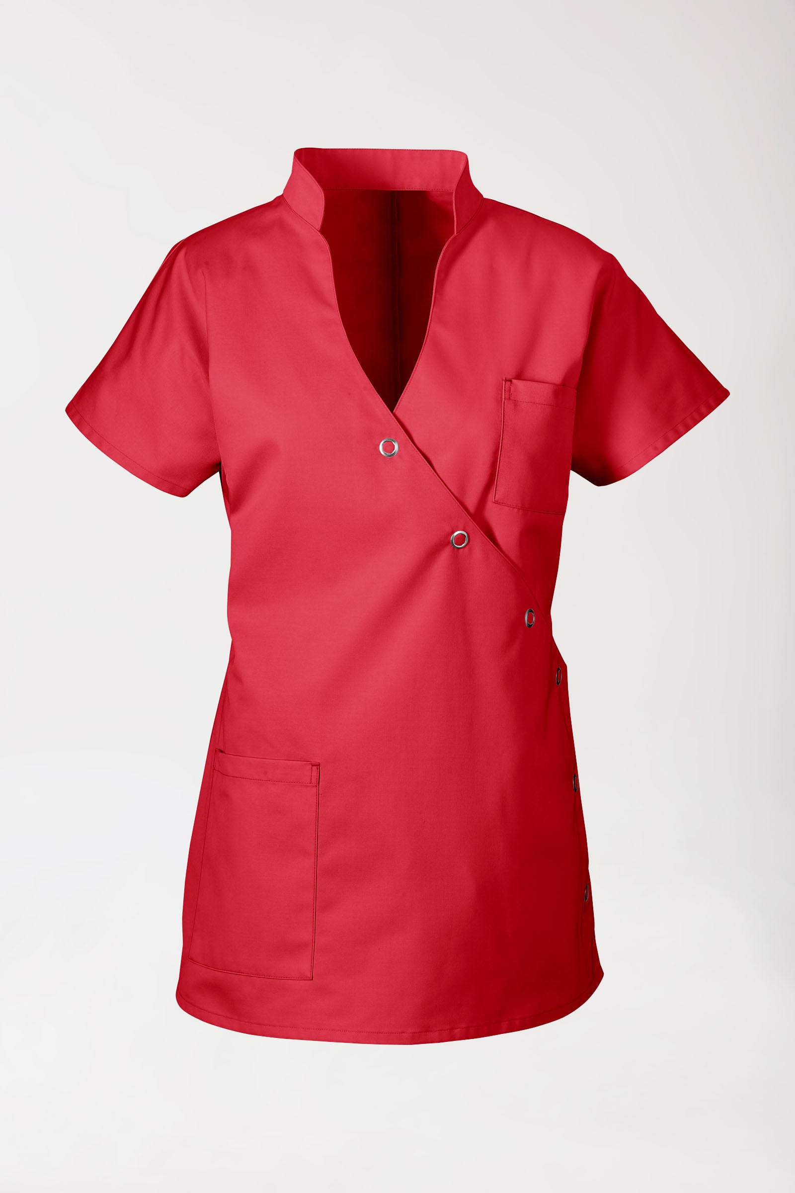 JUST STRONG tuniek dames - drukknoopsluiting rood