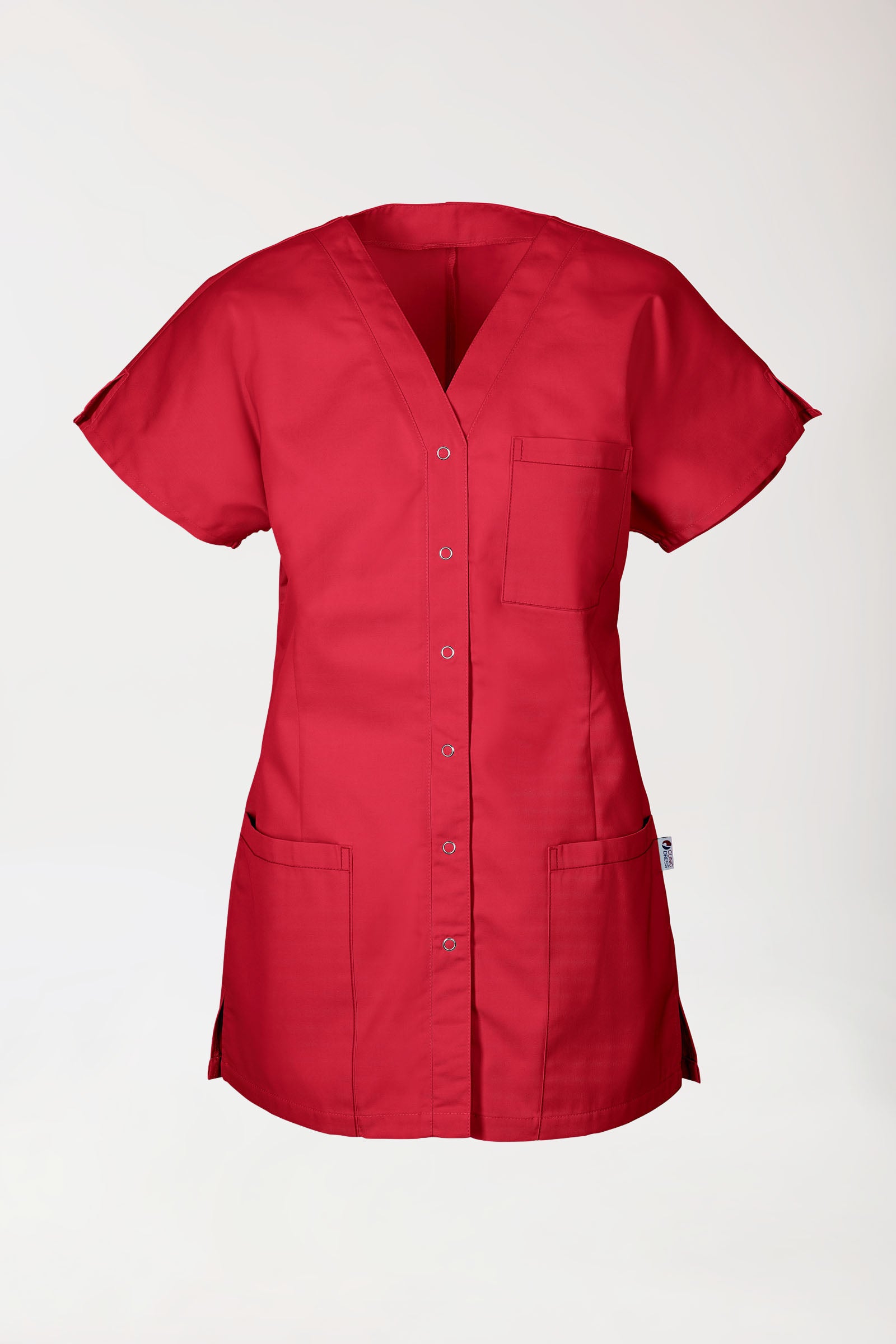 JUST STRONG tuniek dames - doorknoopsluiting rood