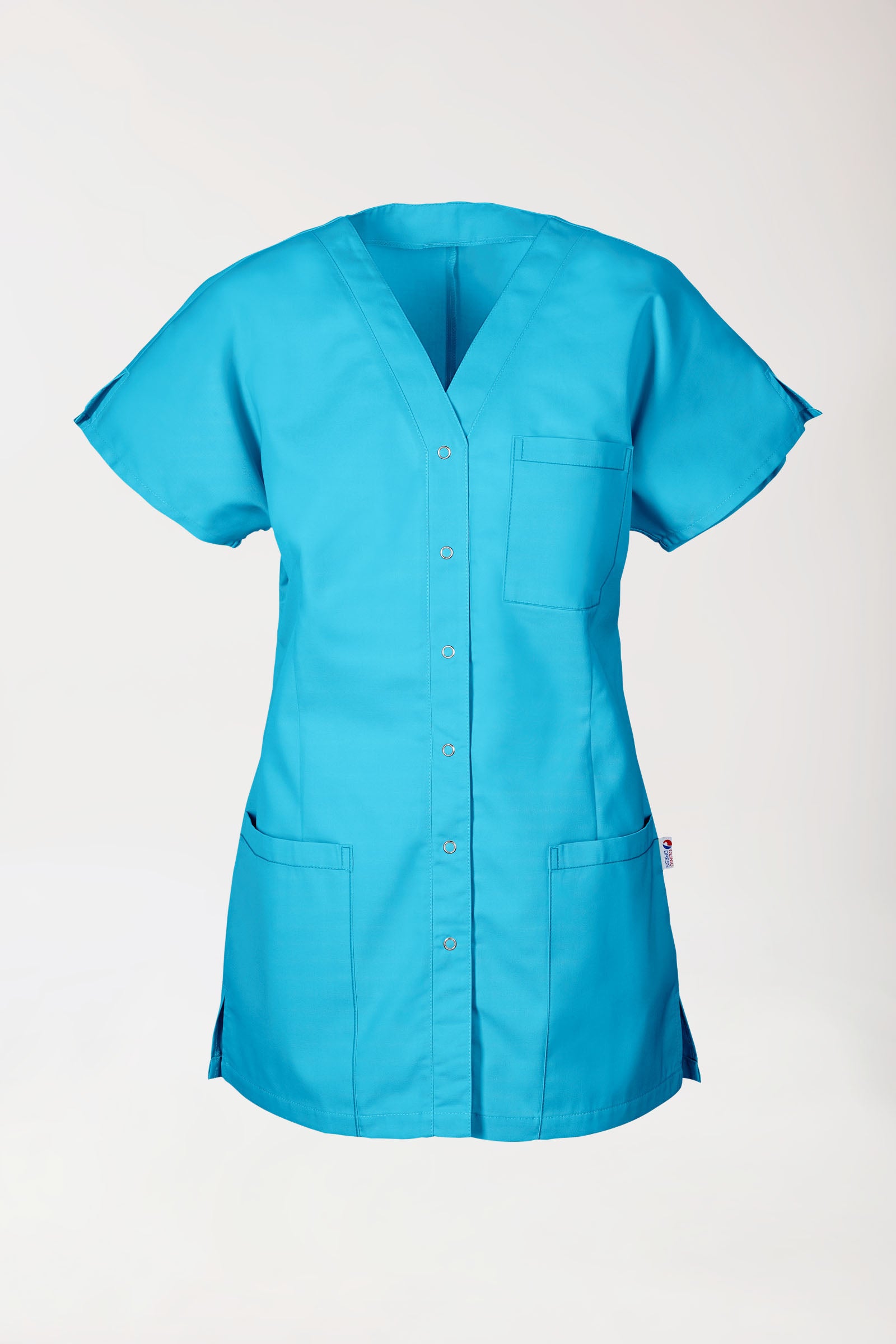 JUST STRONG tuniek dames - doorknoopsluiting turquoise