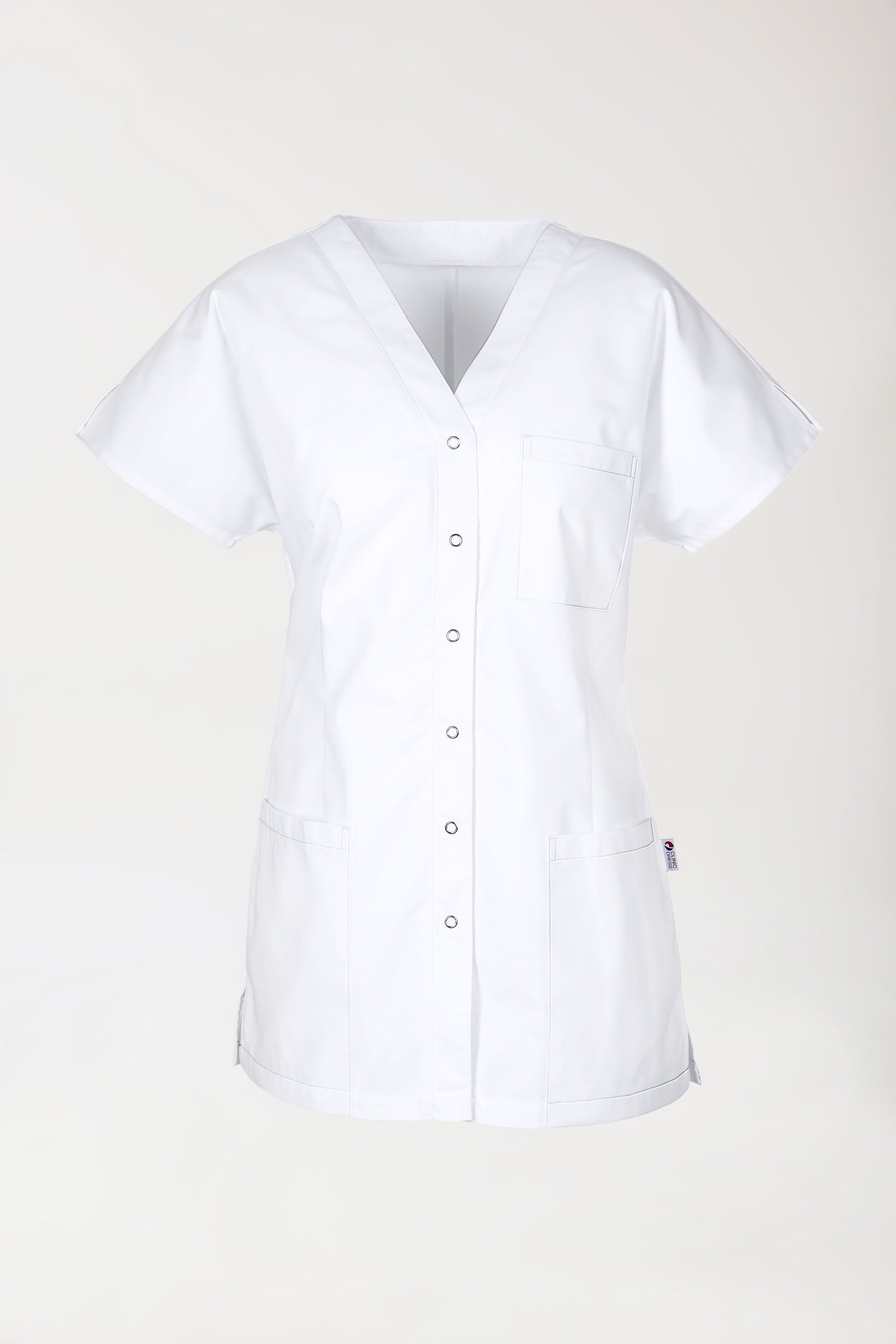 JUST STRONG tuniek dames - doorknoopsluiting wit