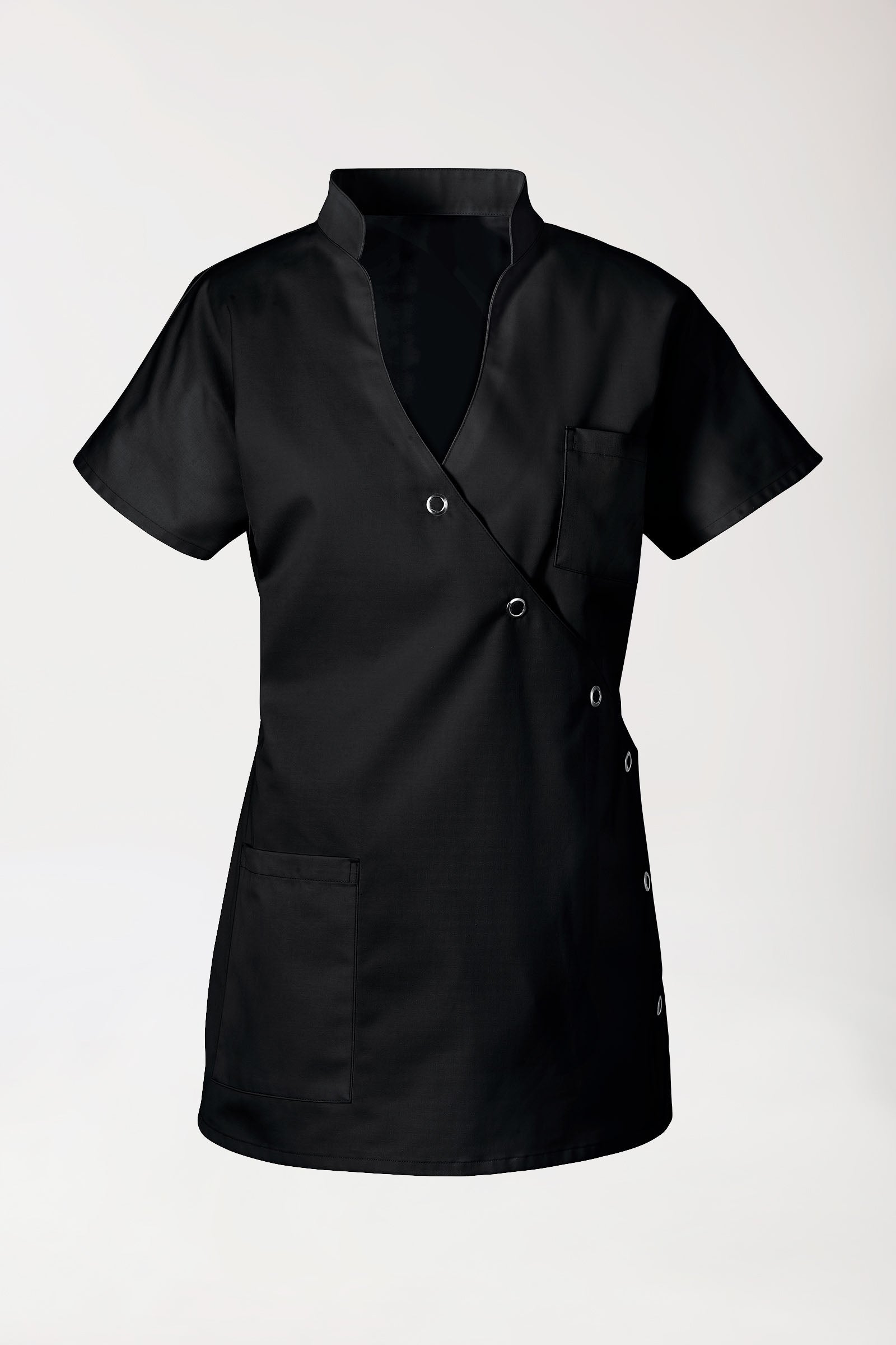 JUST STRONG tuniek dames - drukknoopsluiting zwart