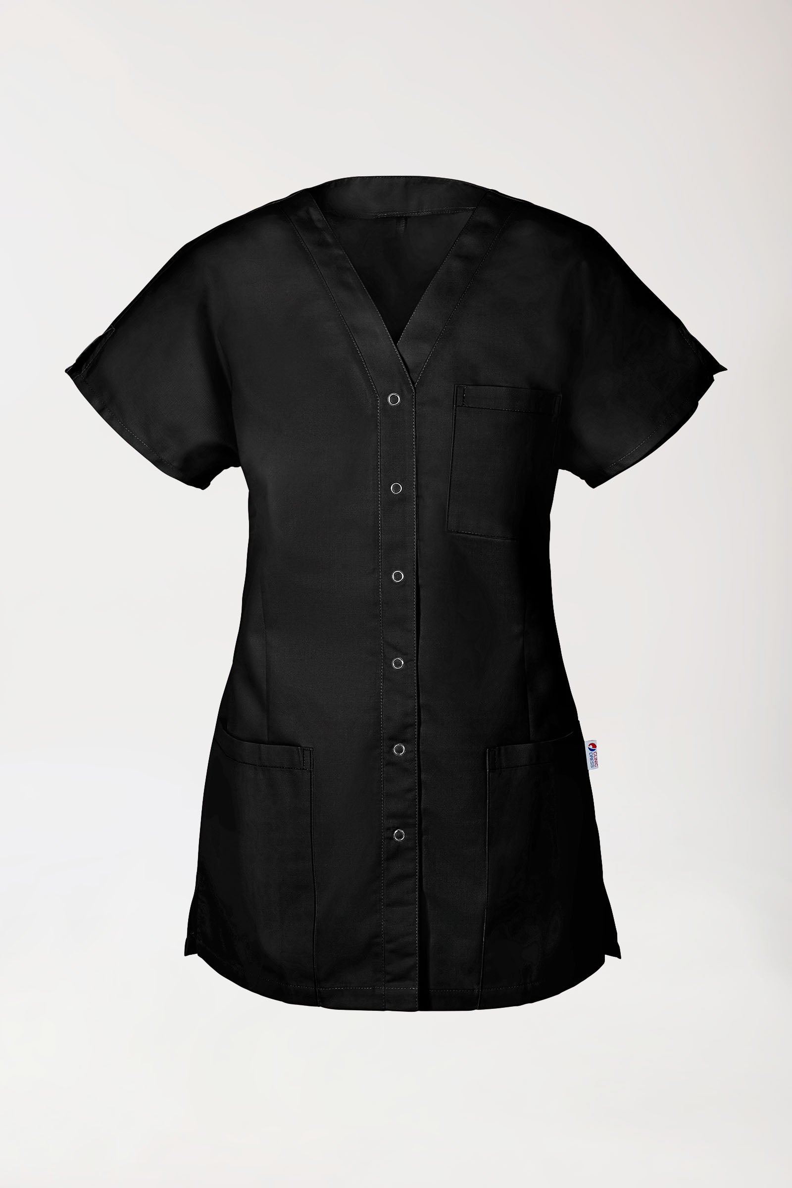 JUST STRONG tuniek dames - doorknoopsluiting zwart