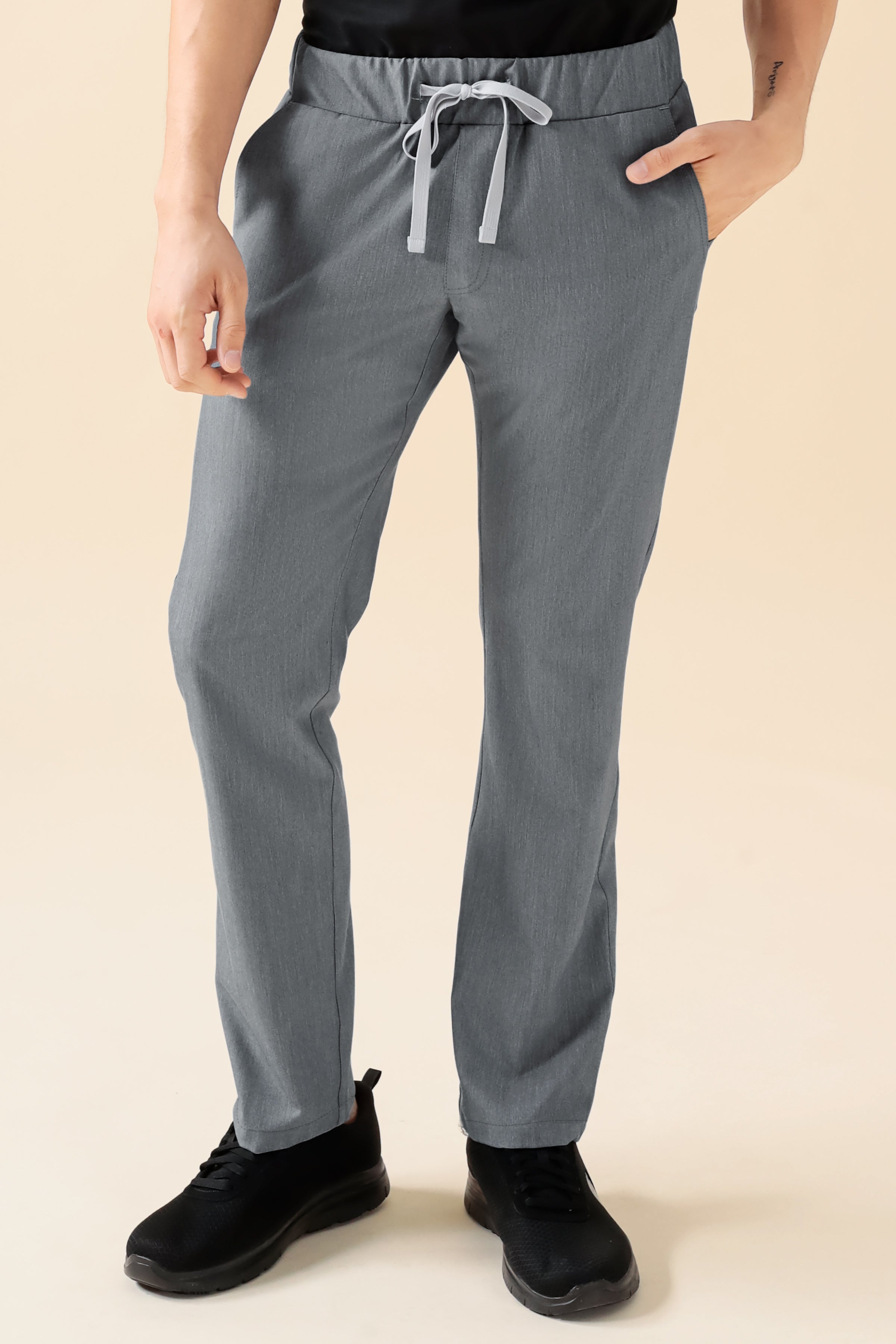 KAERE broek heren - zonder beenzak grijs melange