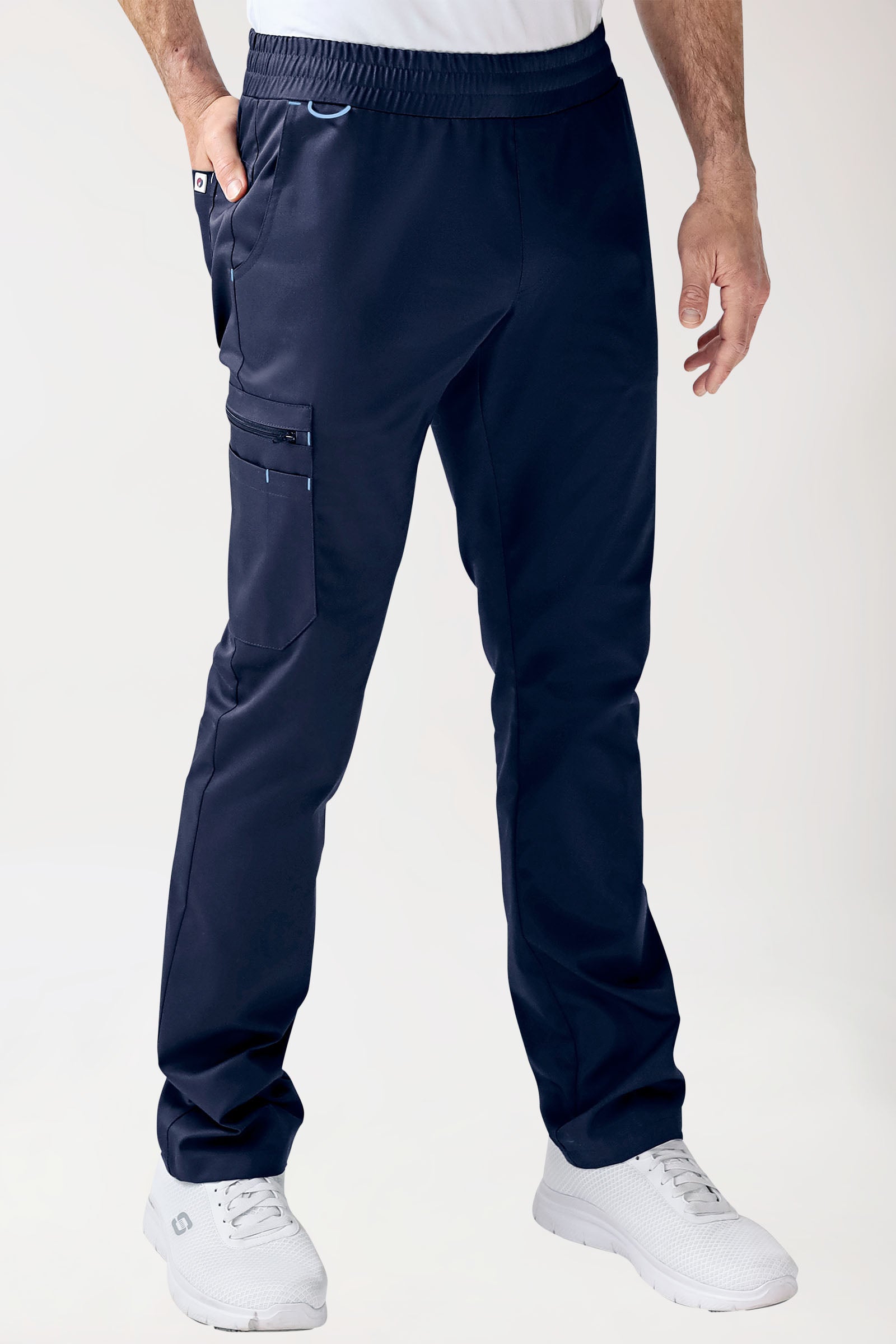 CLINIC STRETCH broek heren - navy/hemelsblauw