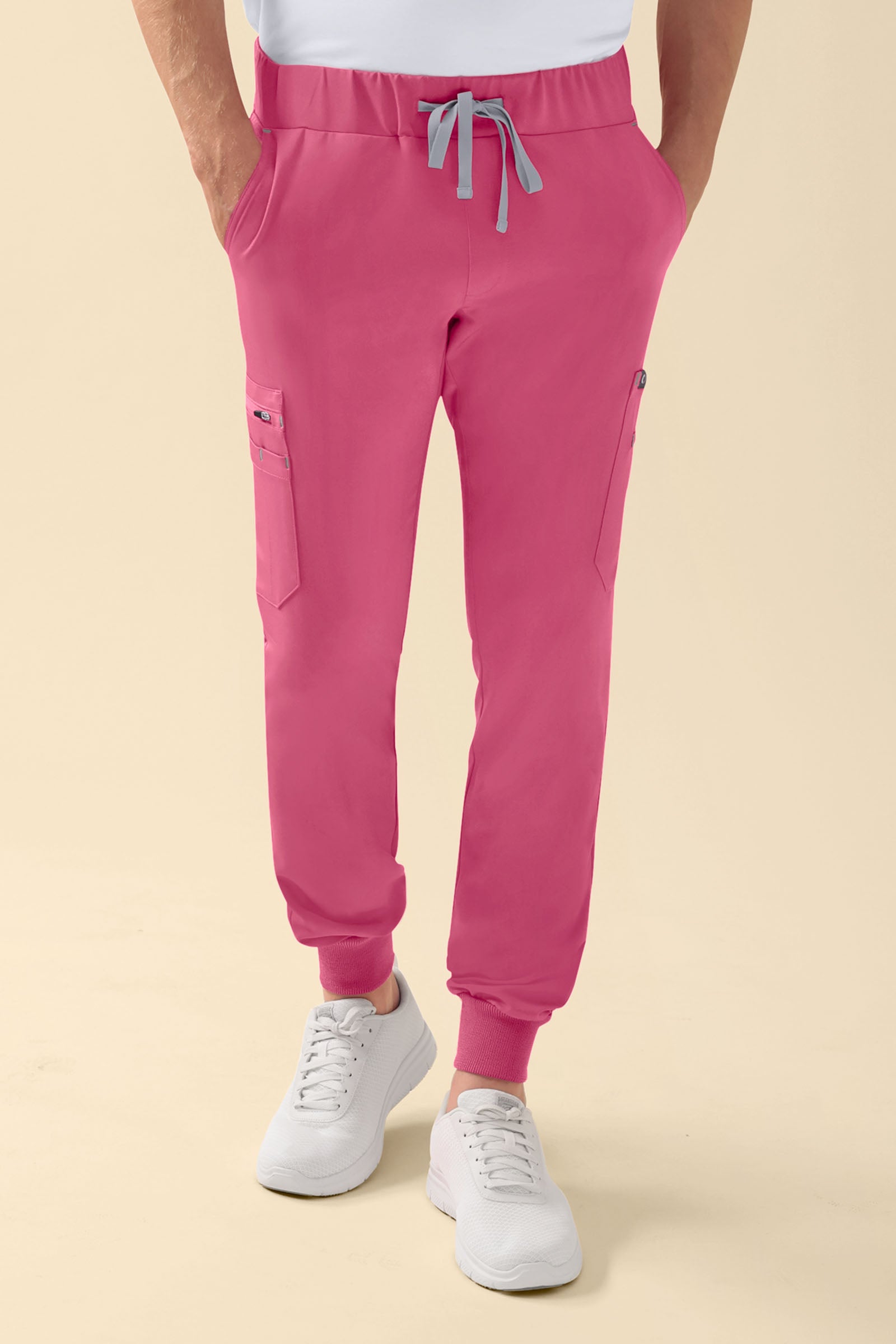 KAERE broek heren - zoom met elastische boord en beenzak oud rose