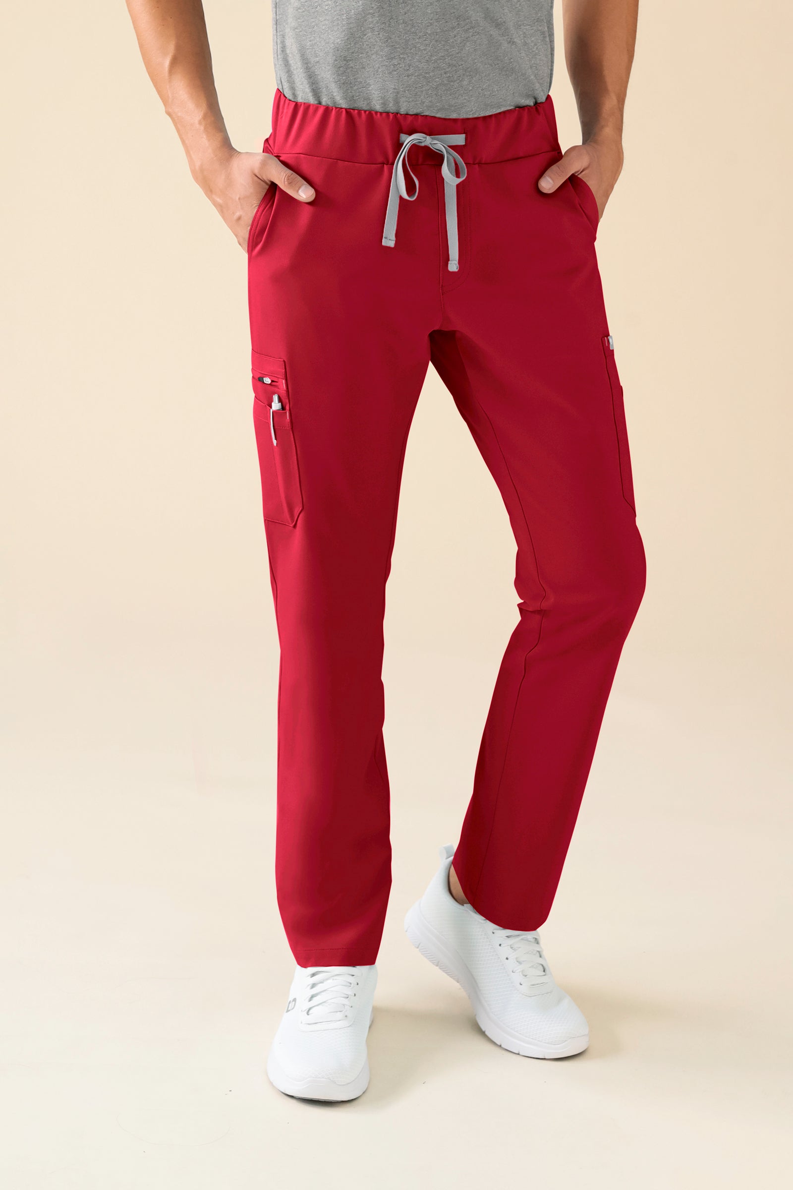 KAERE broek heren - met beenzak rood