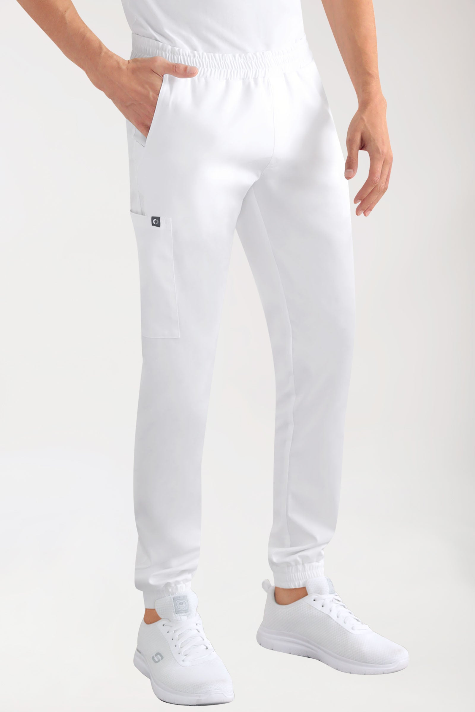 CORE cargo broek heren- joggingbroek style wit
