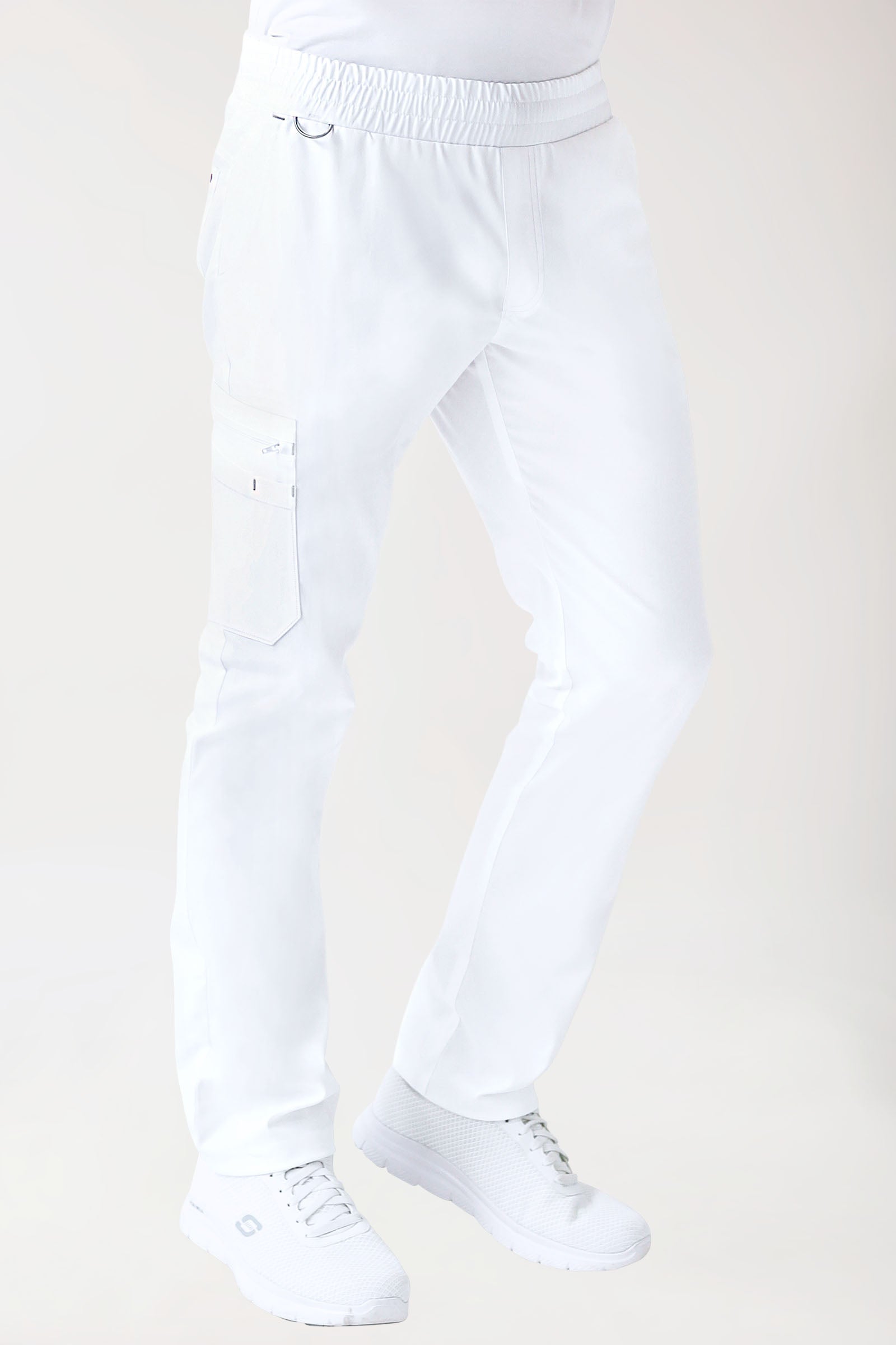 CLINIC STRETCH broek heren - wit/grijs