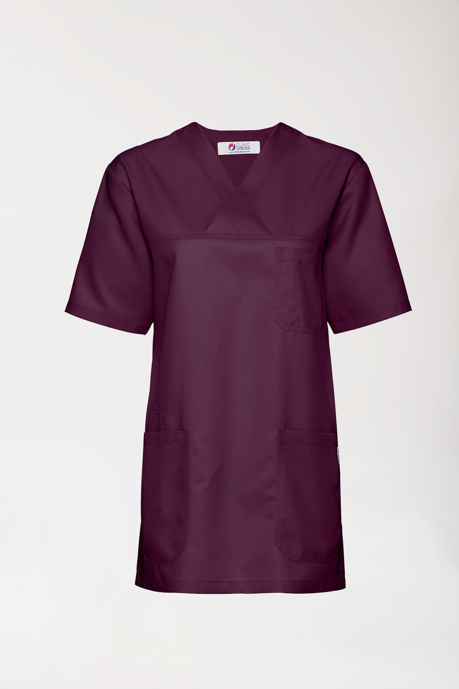 GREEN oversteektuniek heren - V-hals black berry