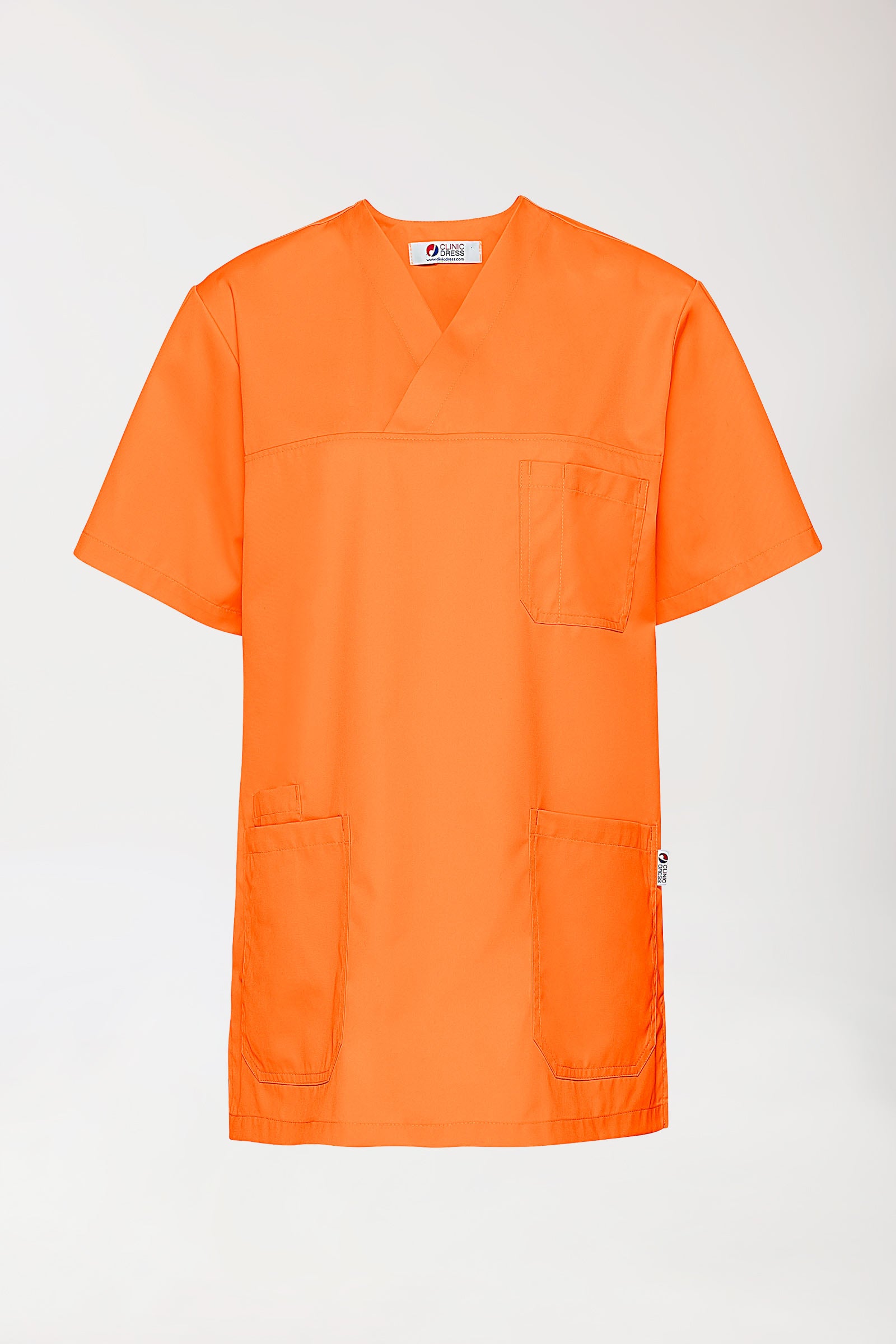 GREEN oversteektuniek heren - V-hals briljant oranje