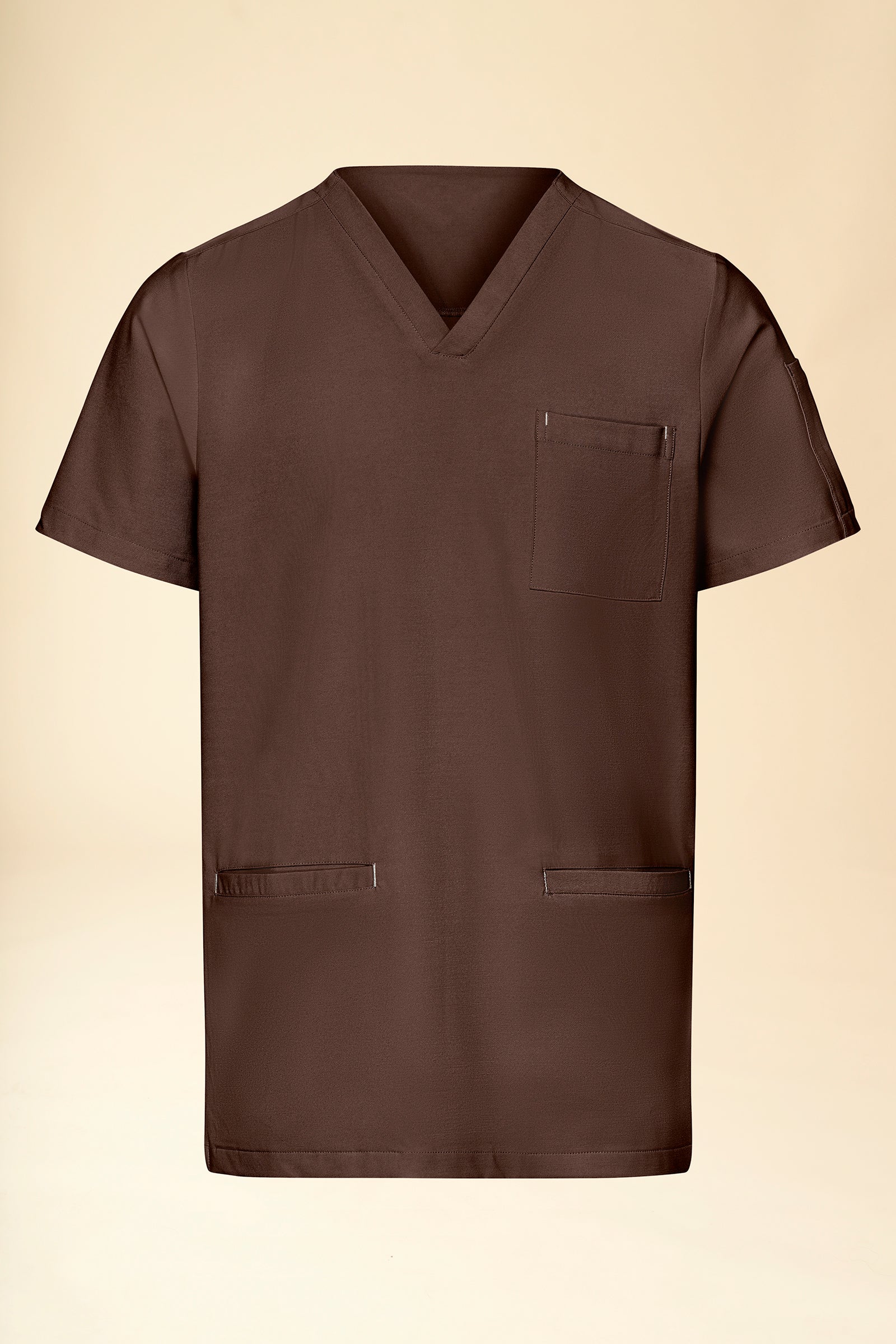 KAERE oversteektuniek heren - V-hals coffee