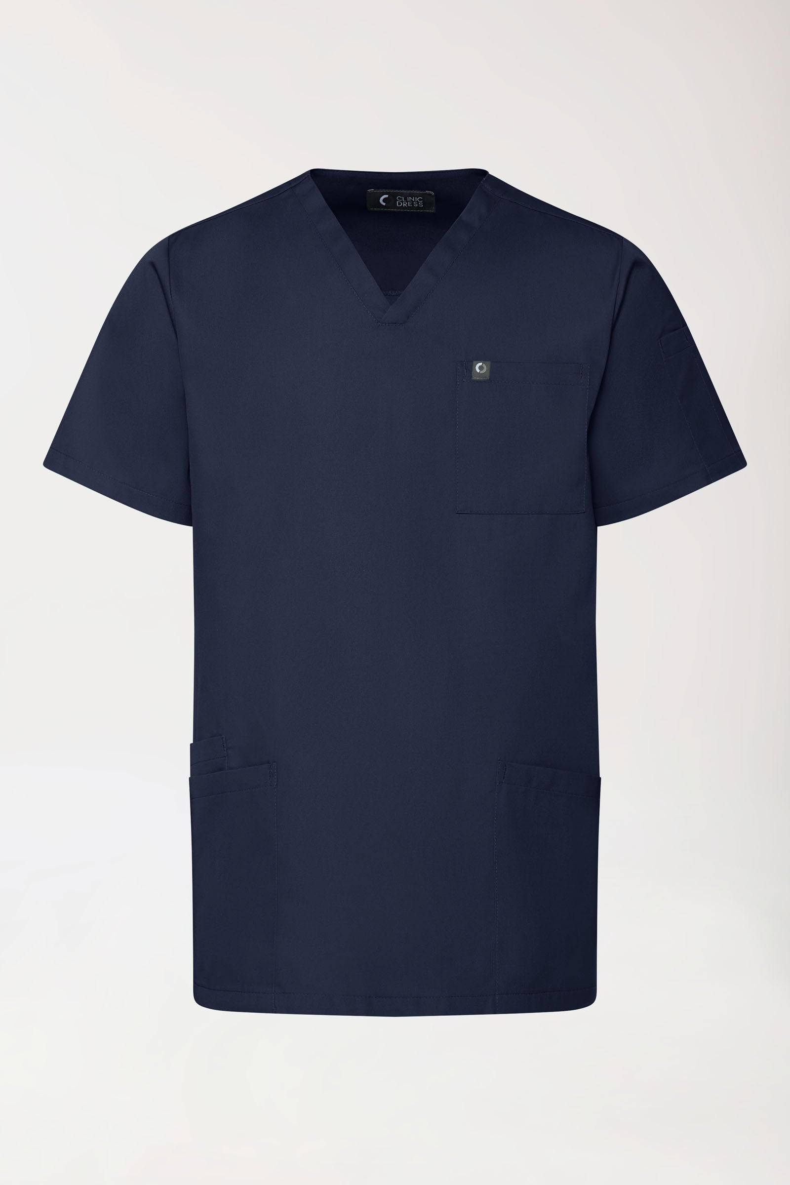 GREEN Stretch oversteektuniek heren - V-hals navy